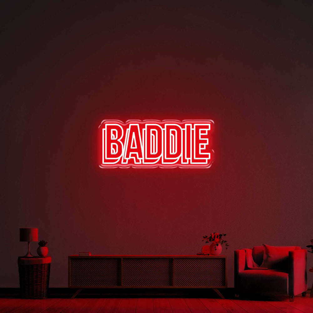 Baddie Double LED Neon Sign!