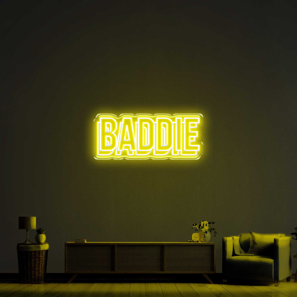 Baddie Double LED Neon Sign!