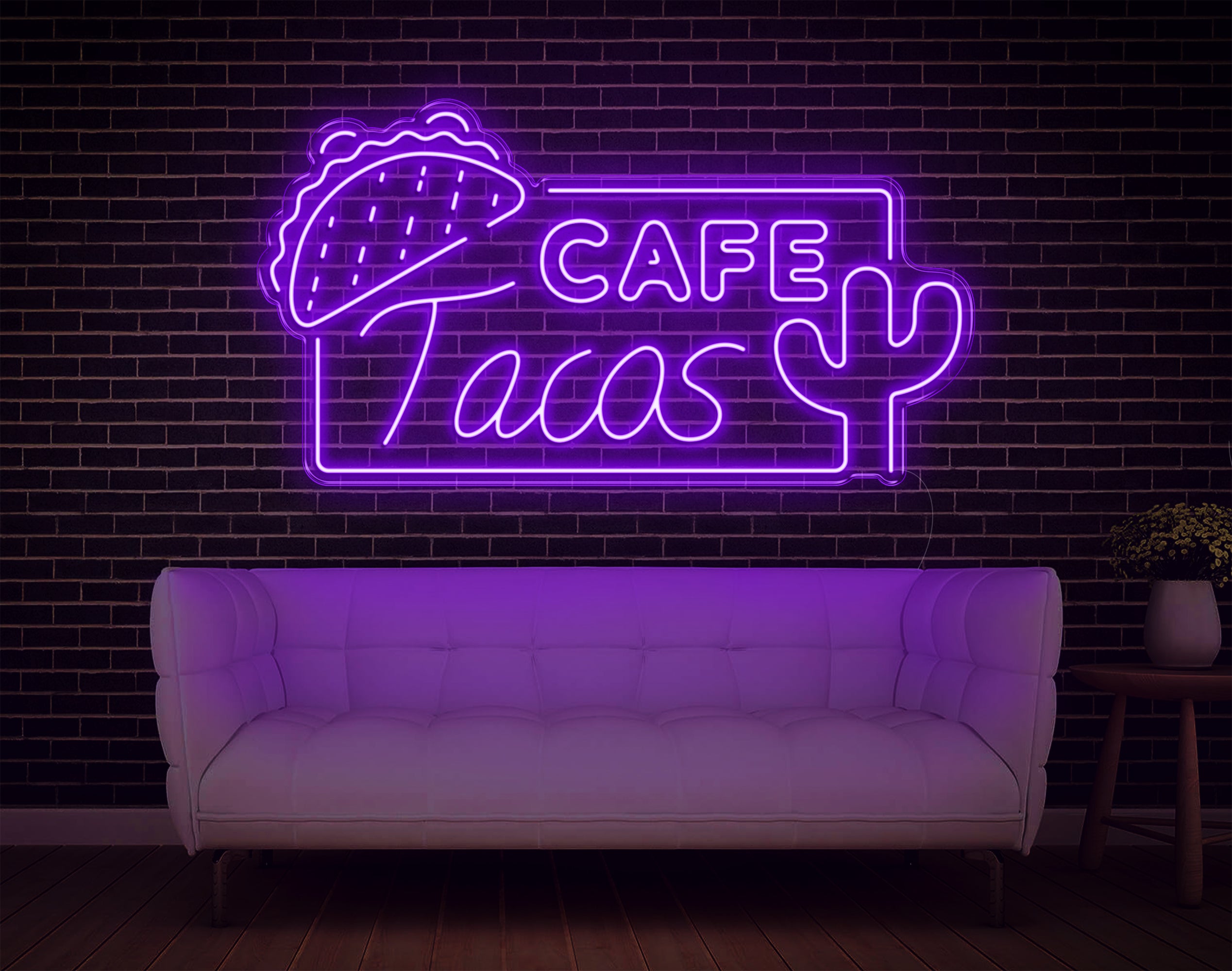 Cafe Tacos LED Neon Sign