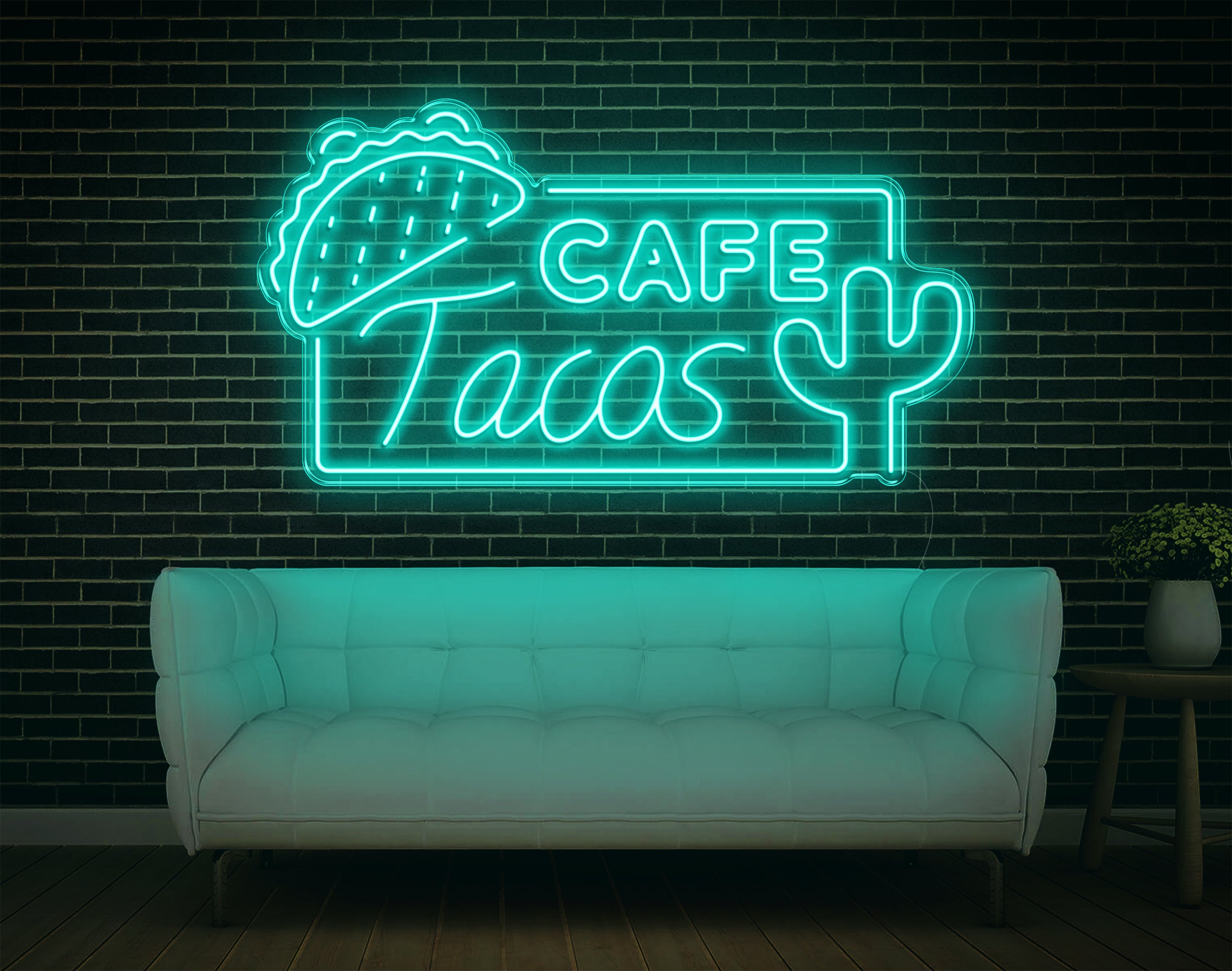 Cafe Tacos LED Neon Sign