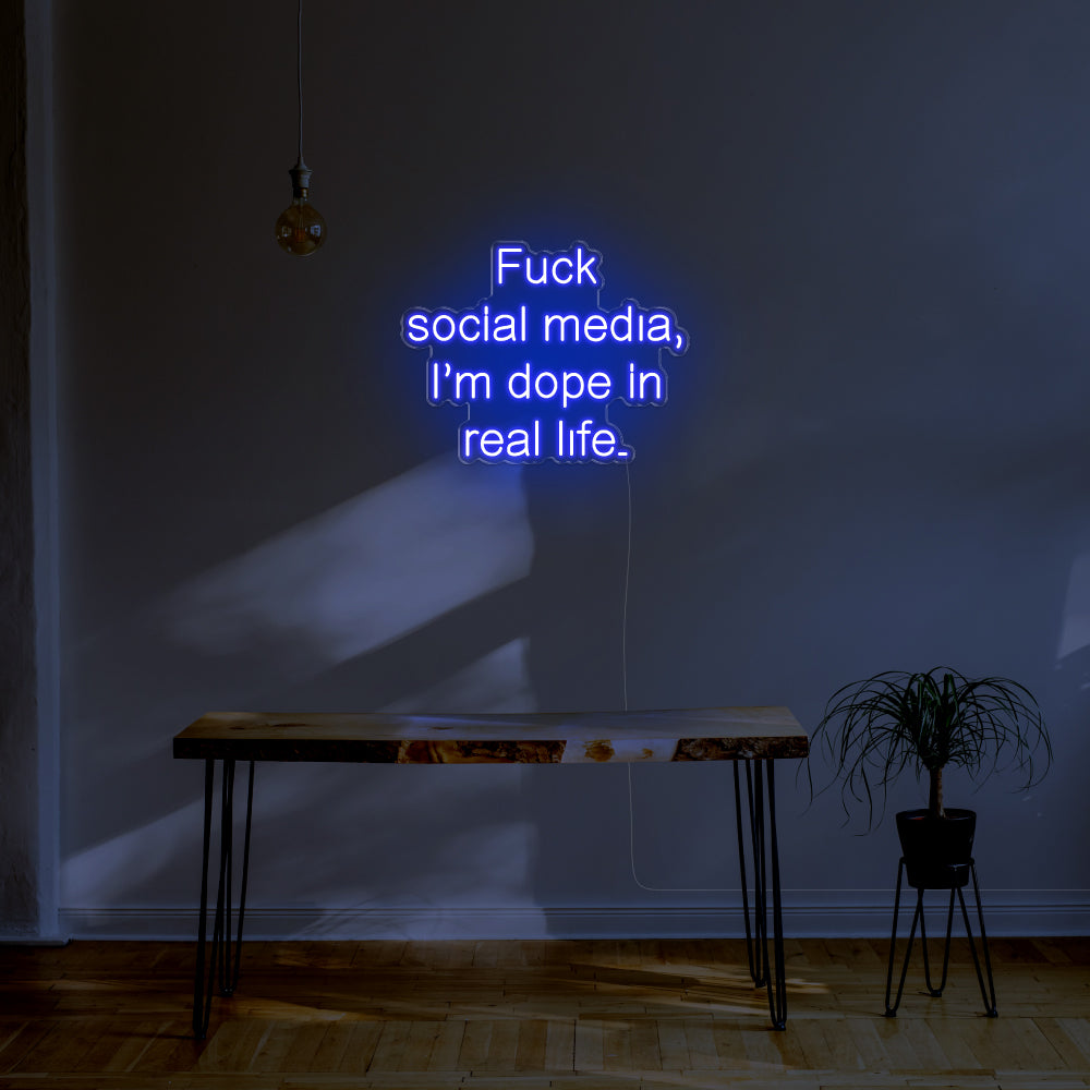 Fuck Social Media LED Neon Sign