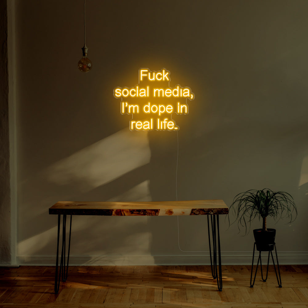 Fuck Social Media LED Neon Sign