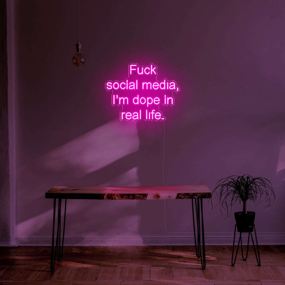 Fuck Social Media LED Neon Sign