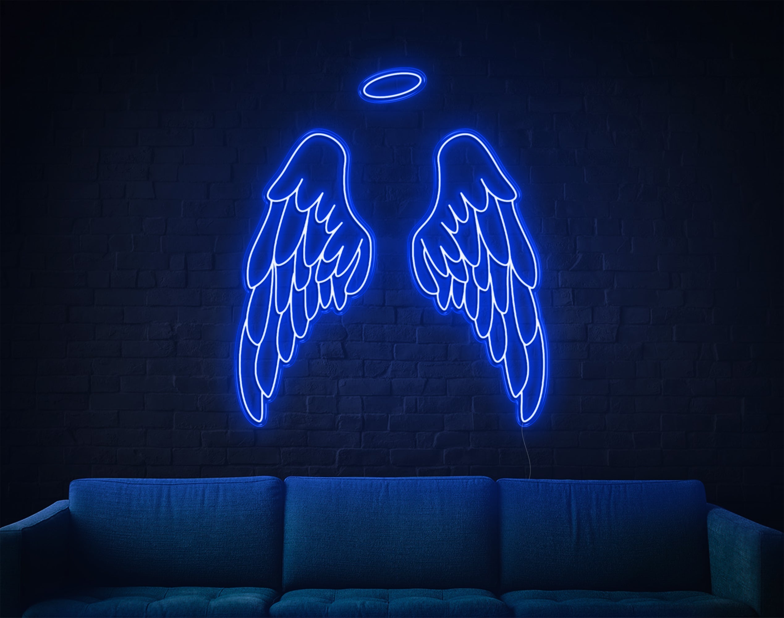 Angel Wings With Halo LED Neon Sign