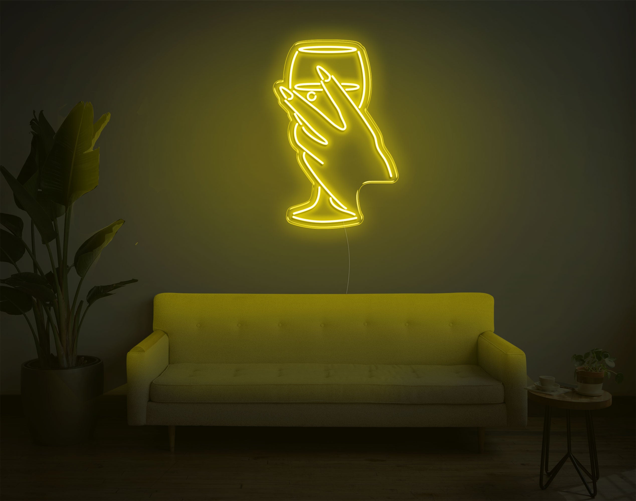 Hand And Drink LED Neon Sign