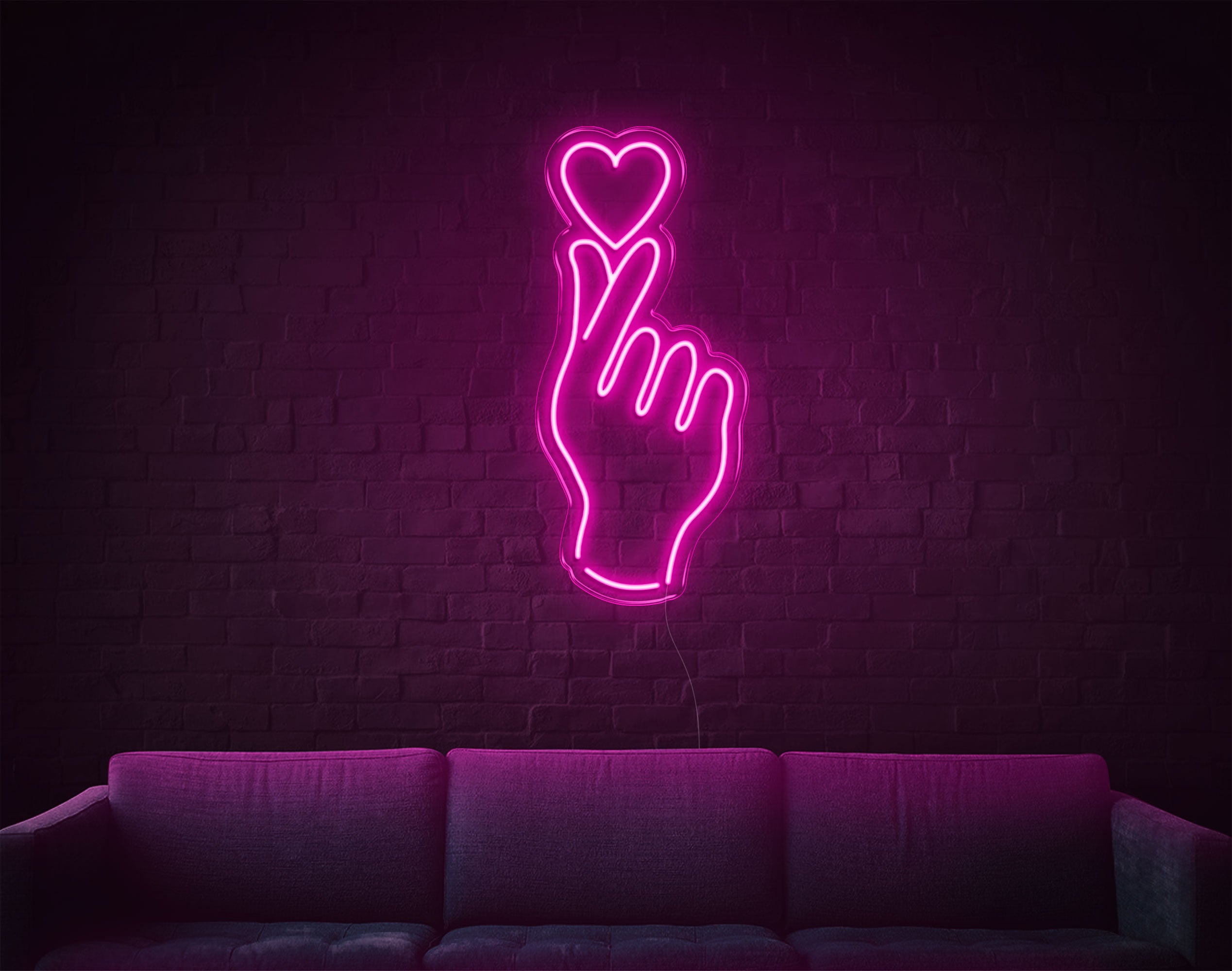 Hand And Heart LED Neon Sign