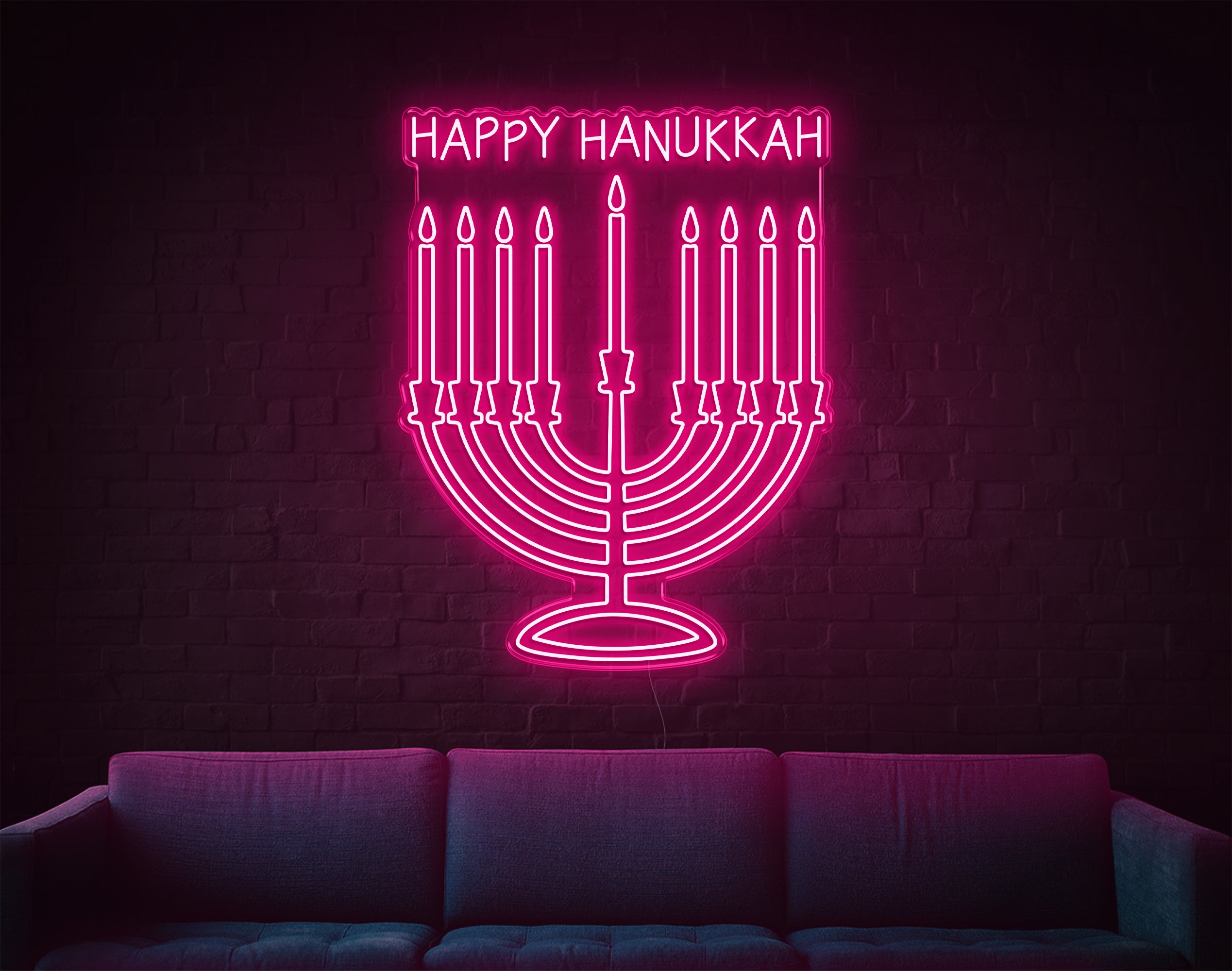 Happy Hanukka V2 LED Neon Sign!