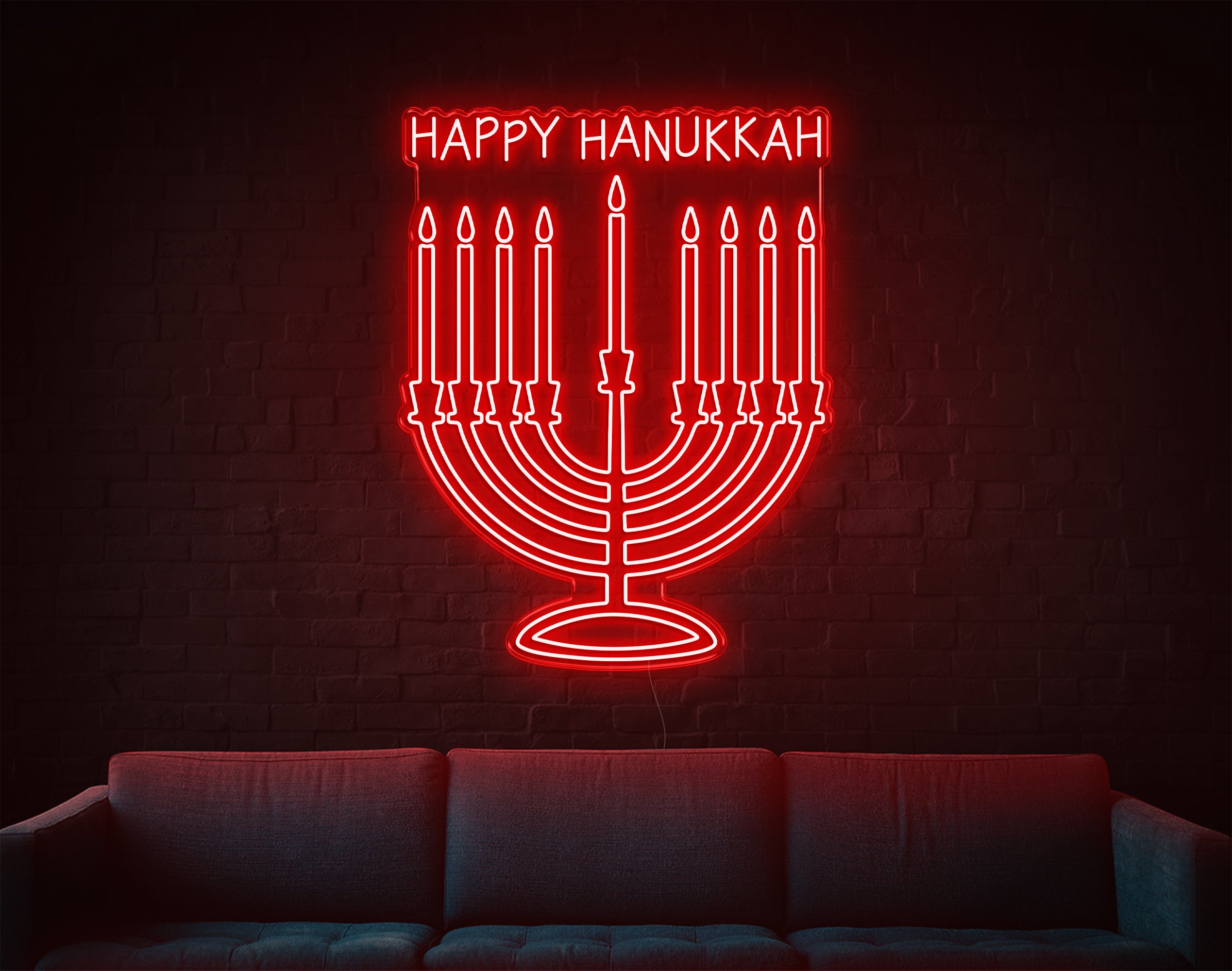 Happy Hanukka V2 LED Neon Sign!