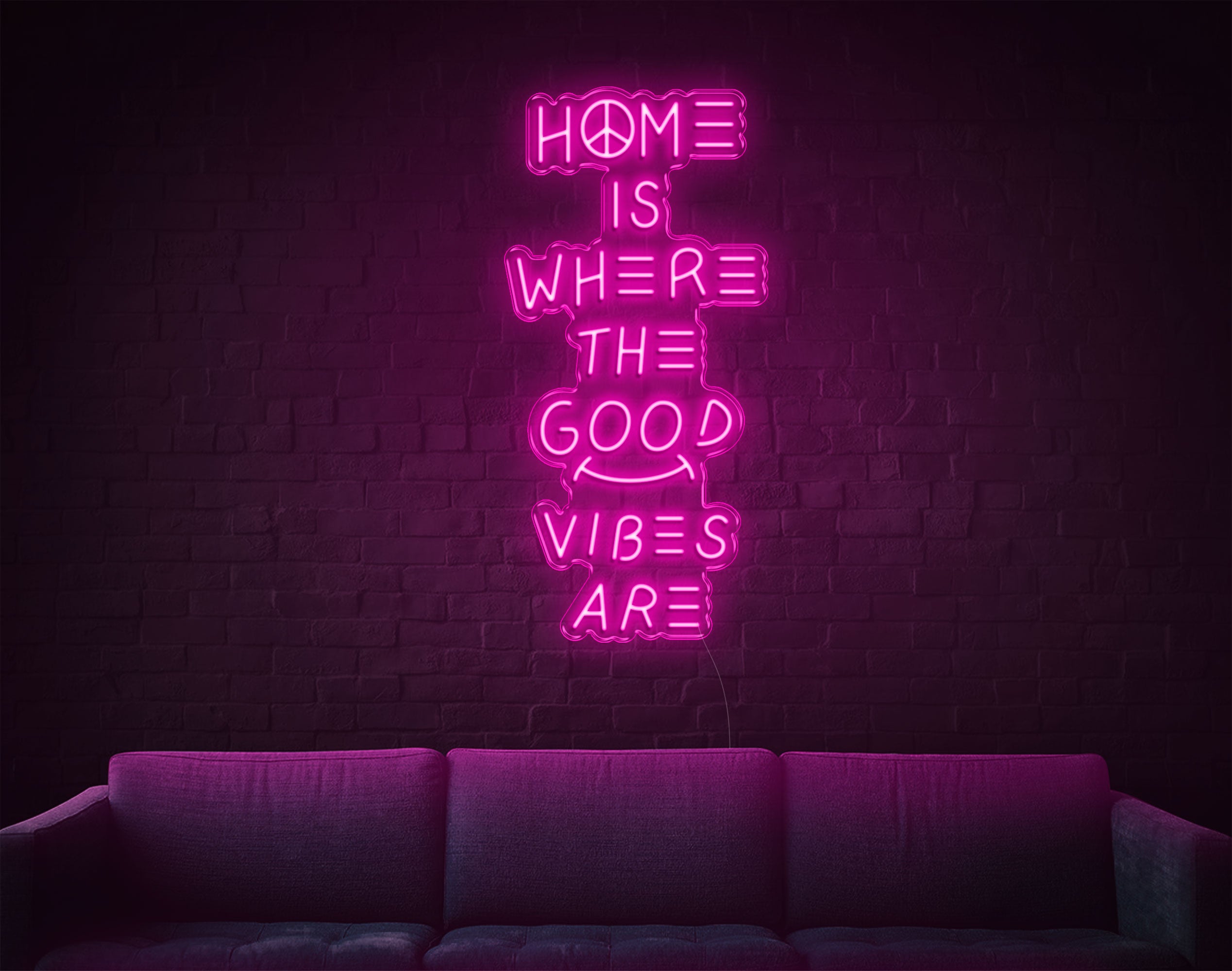 Home Is Where The Good Vibes Are LED Neon Sign