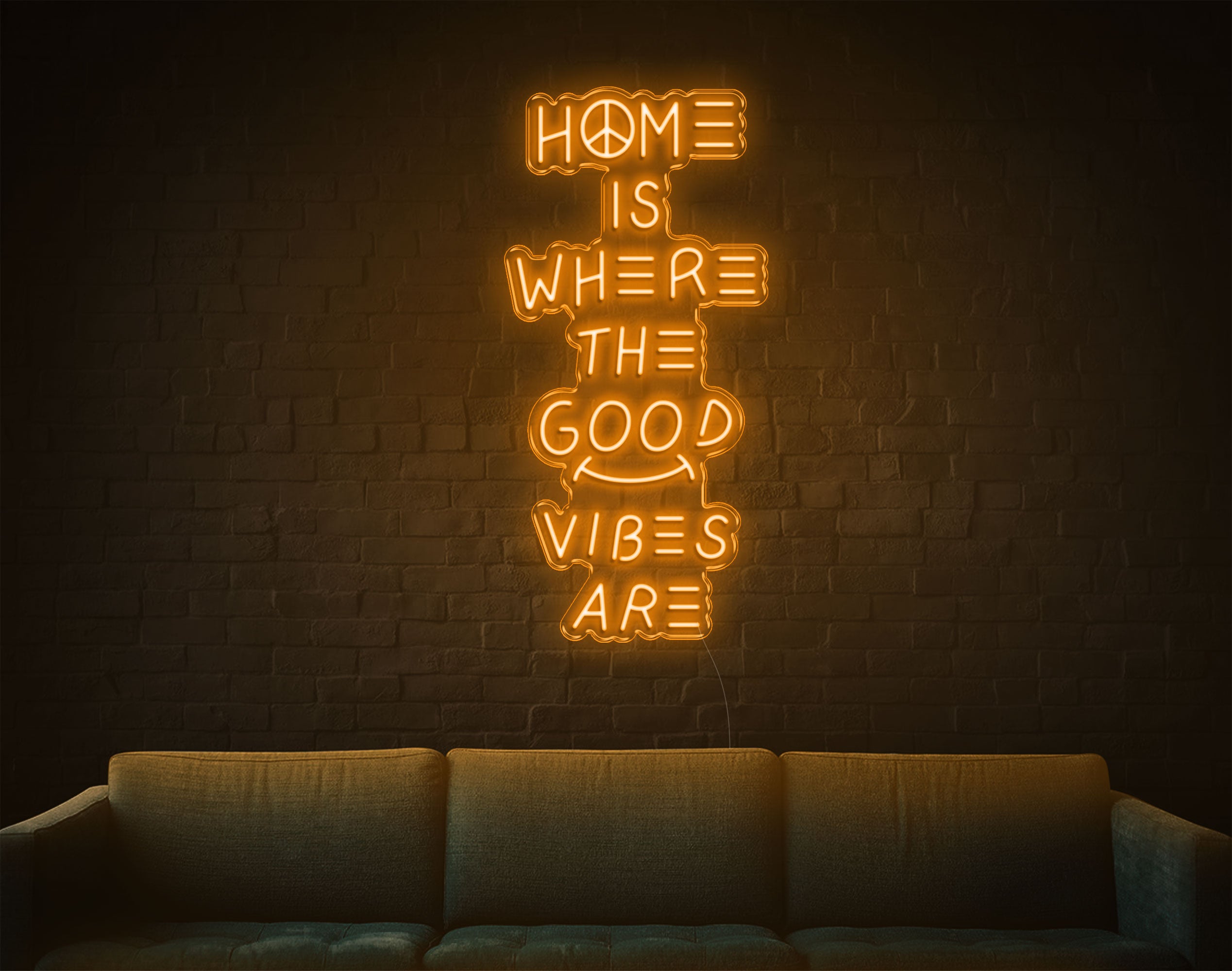 Home Is Where The Good Vibes Are LED Neon Sign