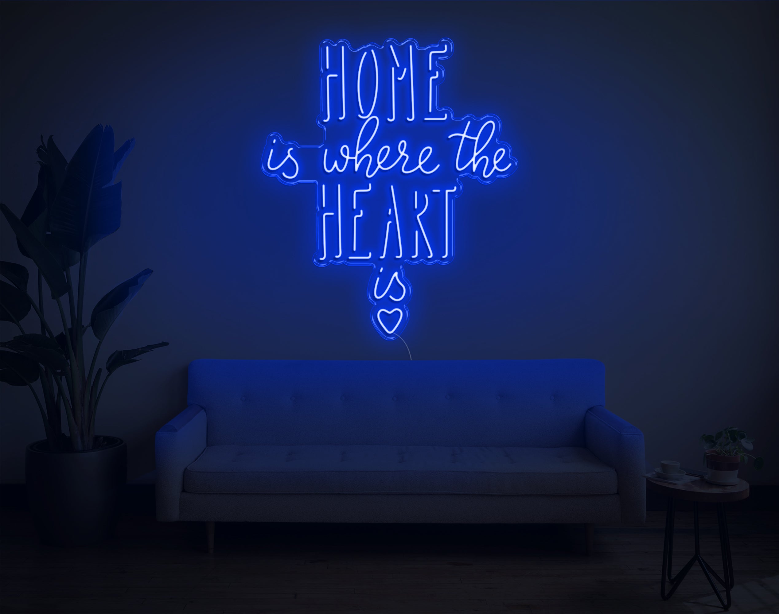 Home Is Where The Heart Is V2 LED Neon Sign