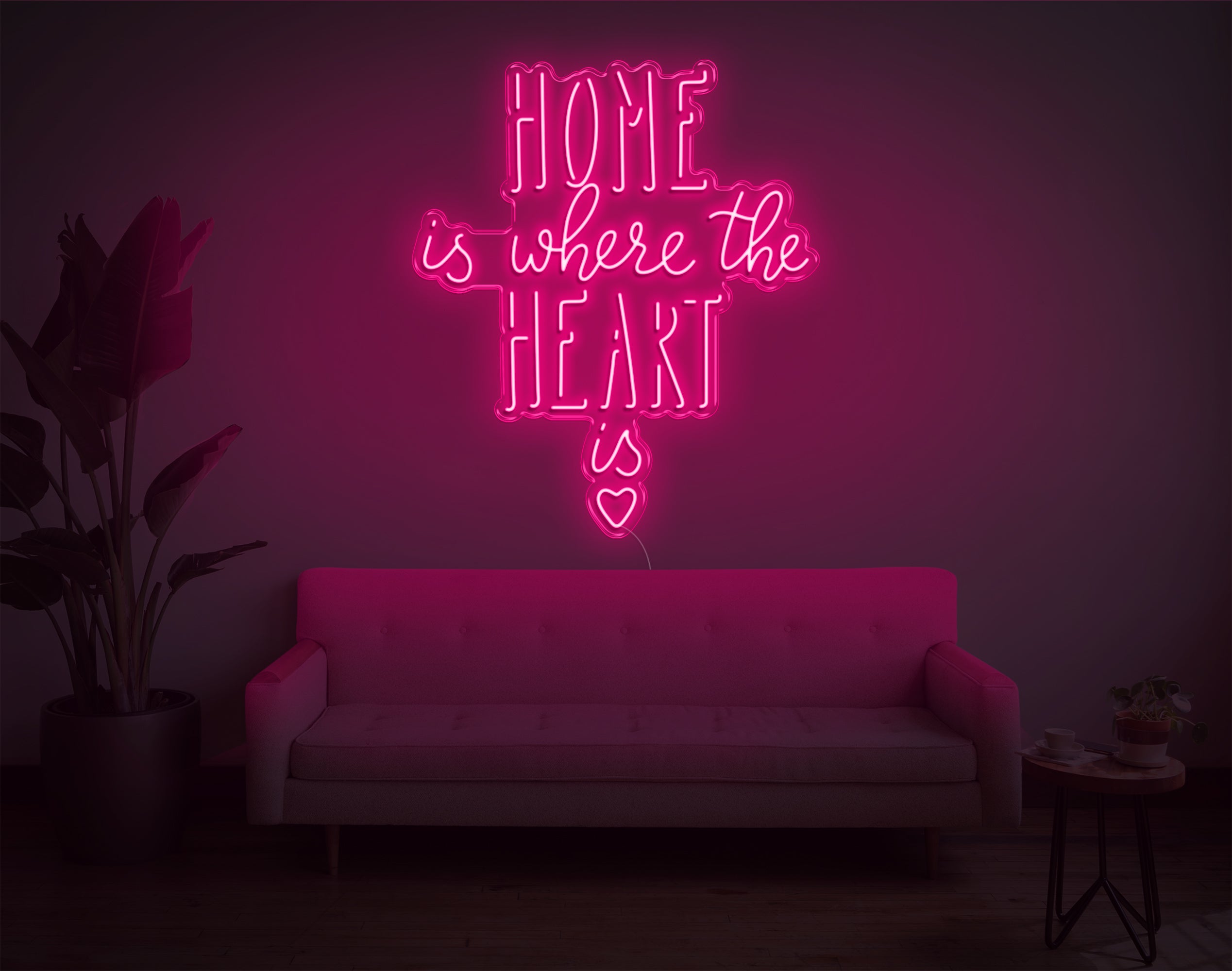 Home Is Where The Heart Is V2 LED Neon Sign