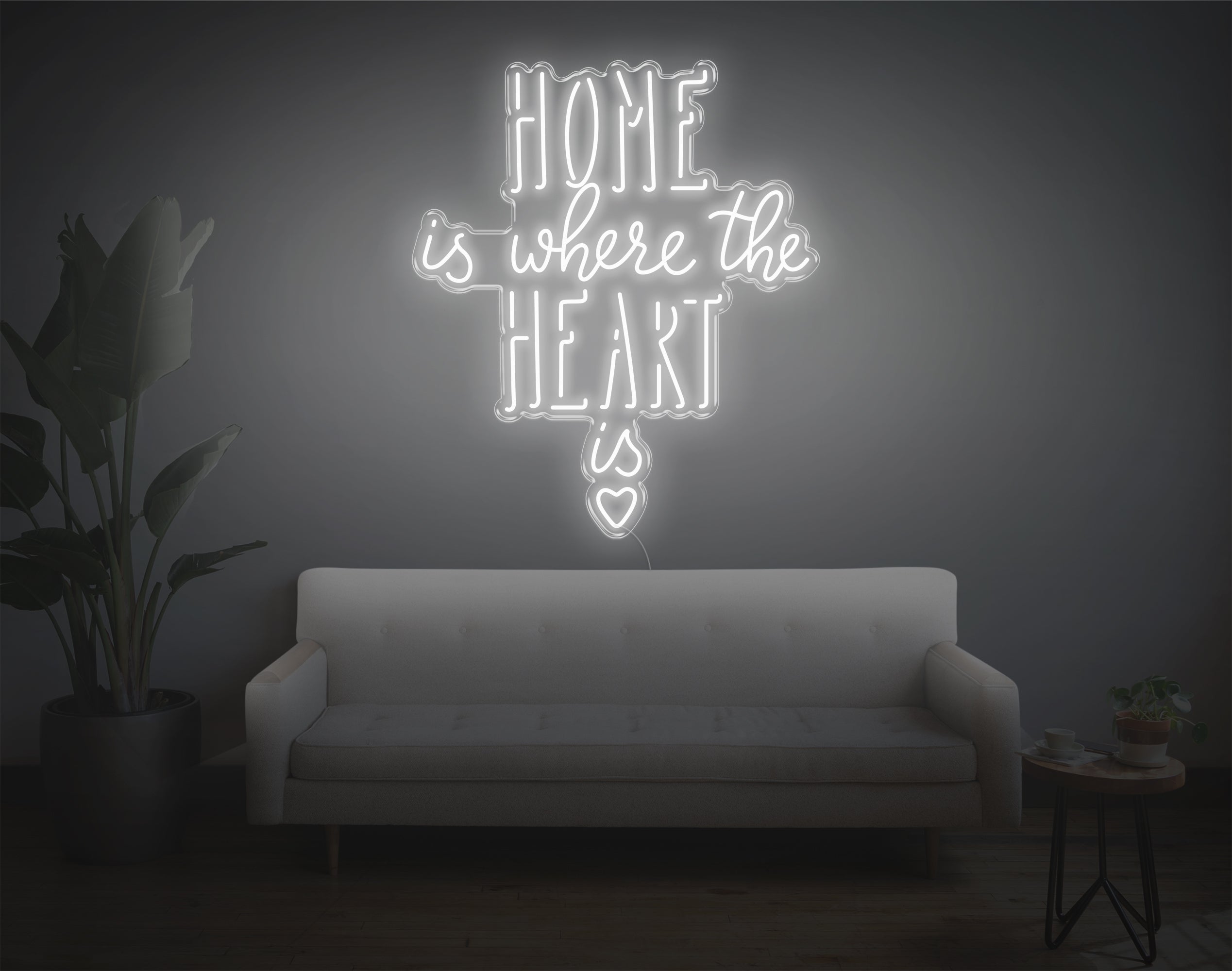 Home Is Where The Heart Is V2 LED Neon Sign