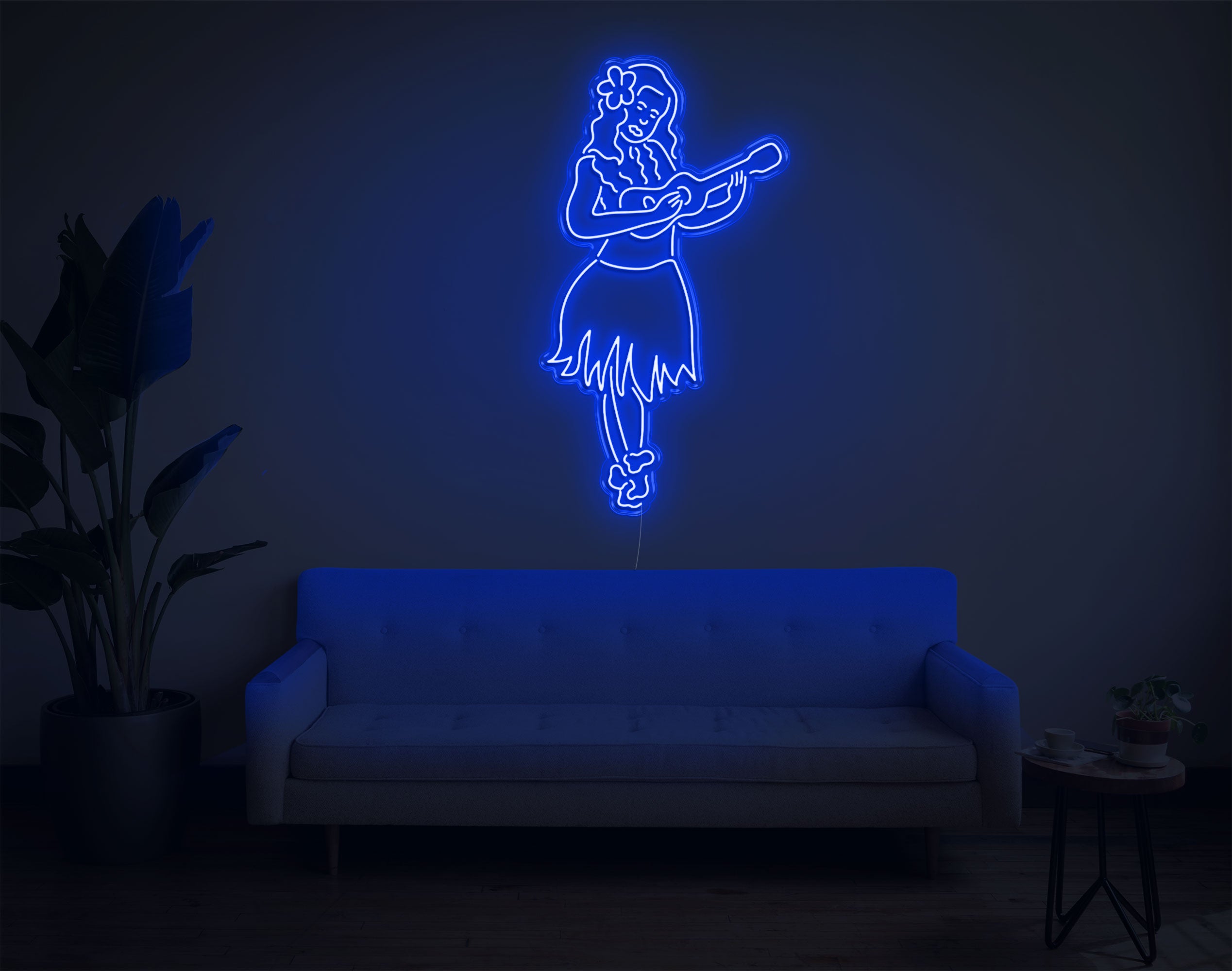 Hula Girl LED Neon Sign