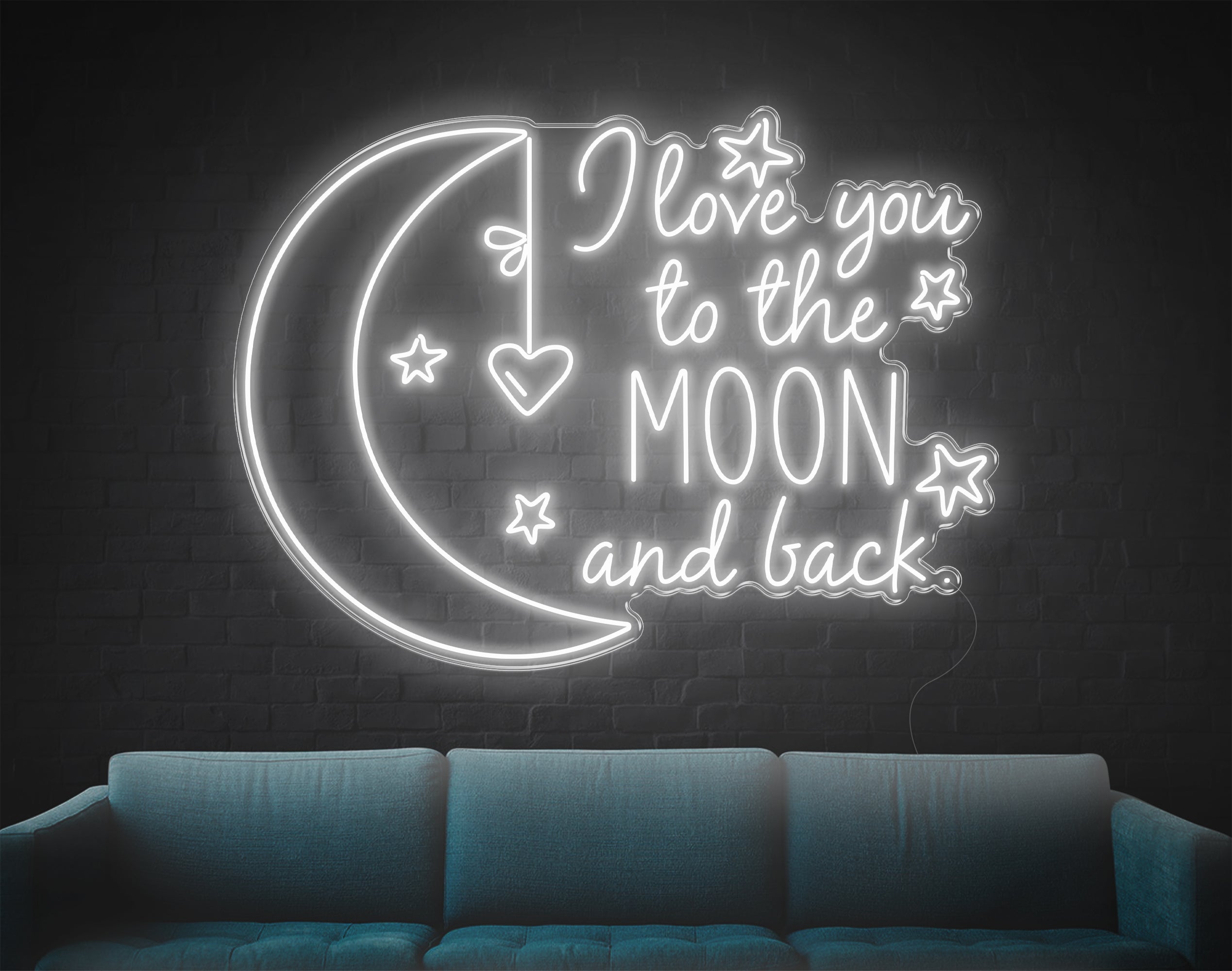 I Love You To The Moon And Back LED Neon Sign