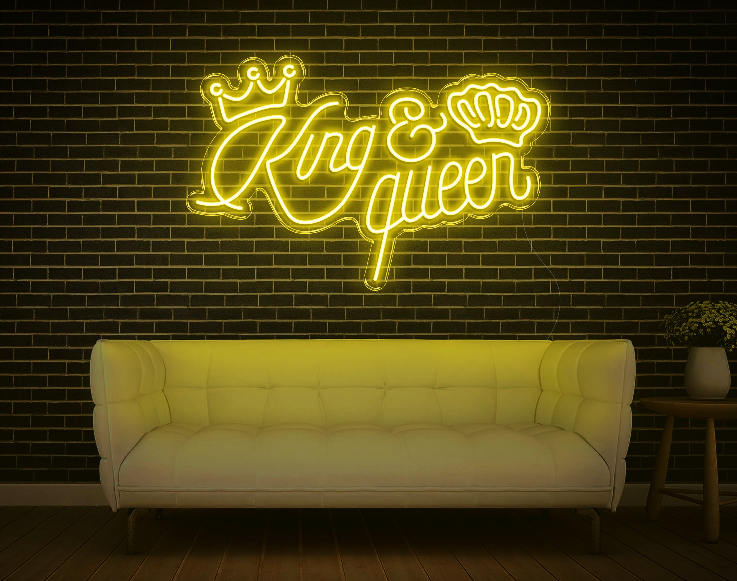 Lovely Bright King deals & Queen LED Night Light Room Wall Decoration