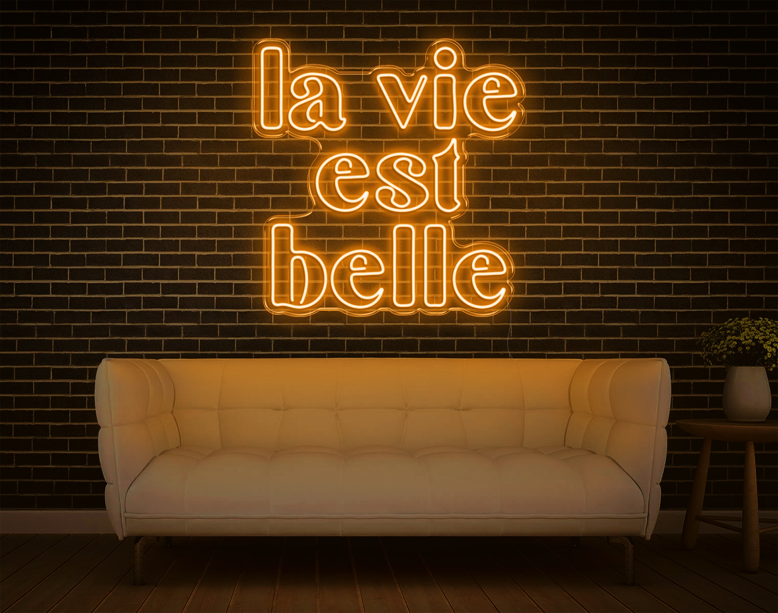 La Vie Est Belle LED Neon Sign