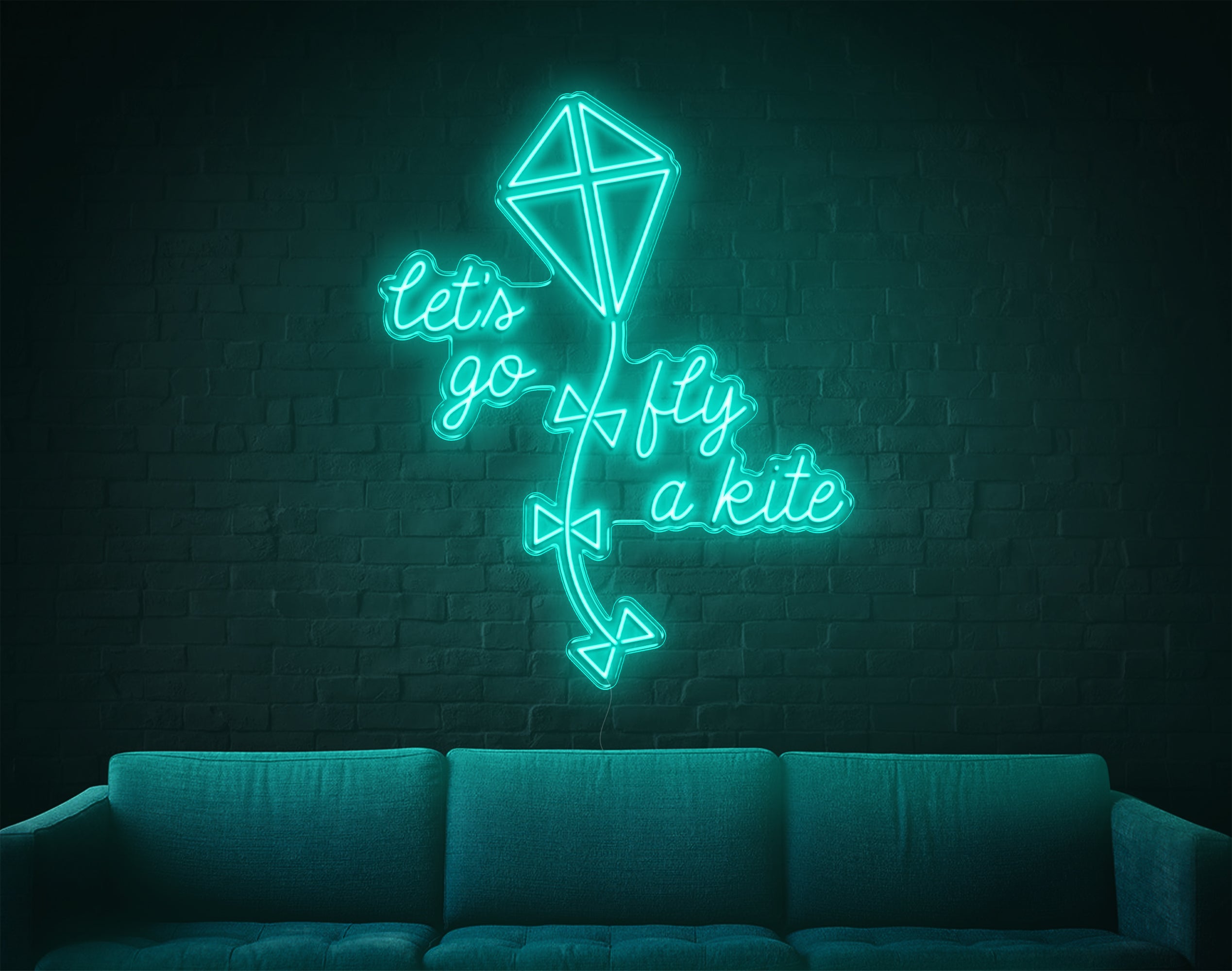 Let's Go Fly A Kite LED Neon Sign