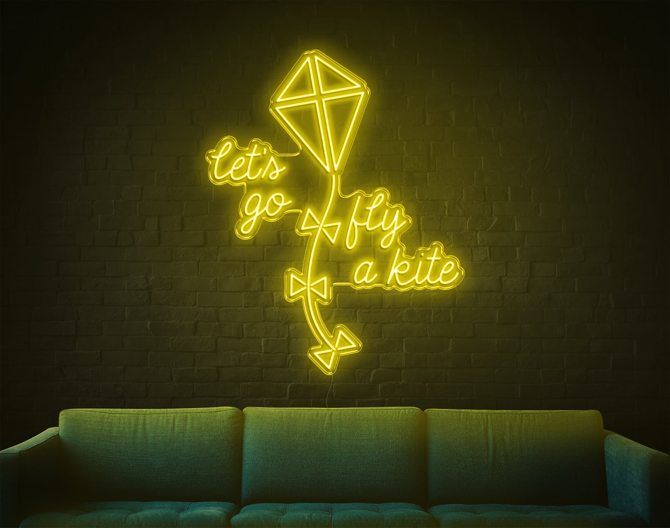 Let's Go Fly A Kite LED Neon Sign