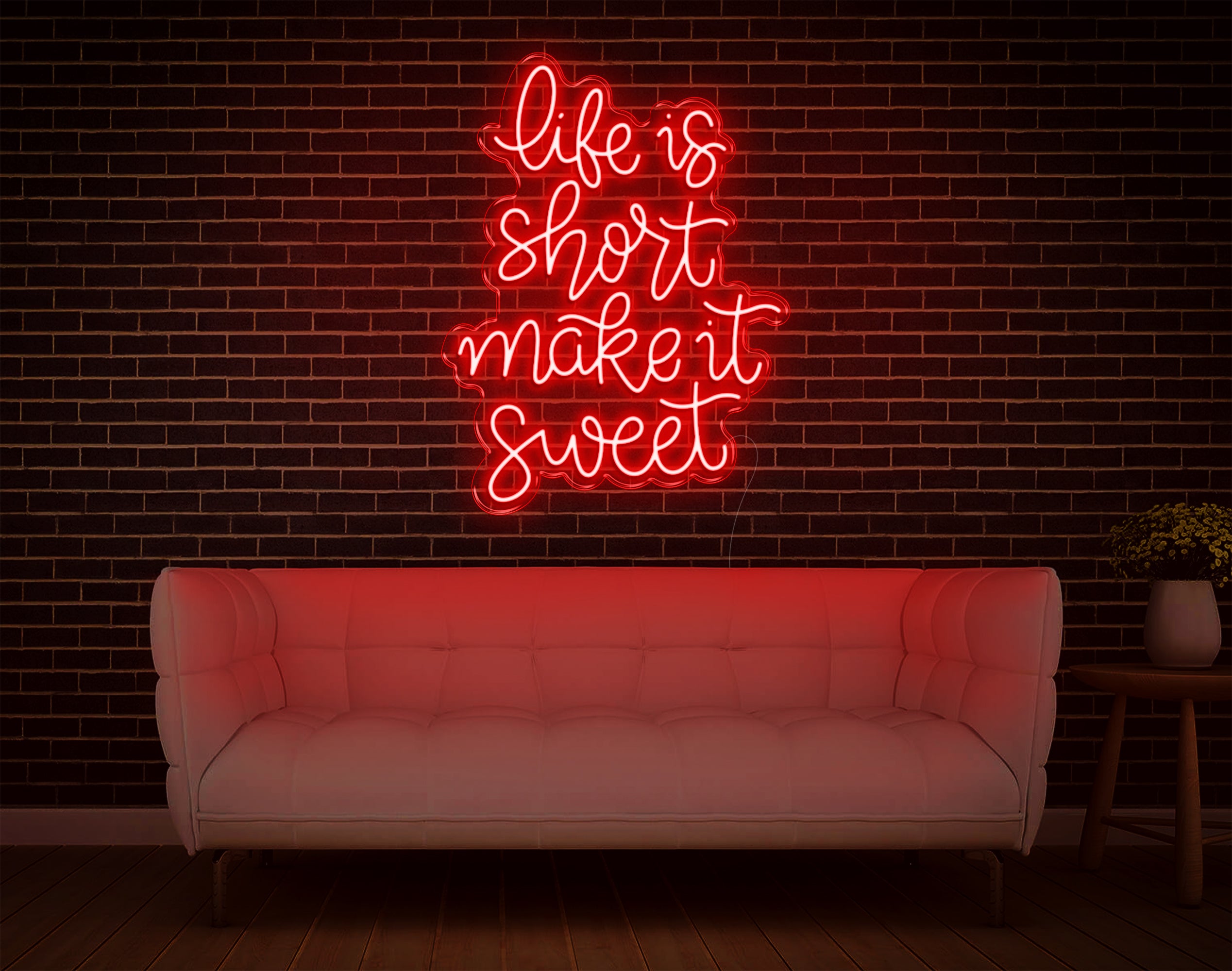 Life Is Short LED Neon Sign