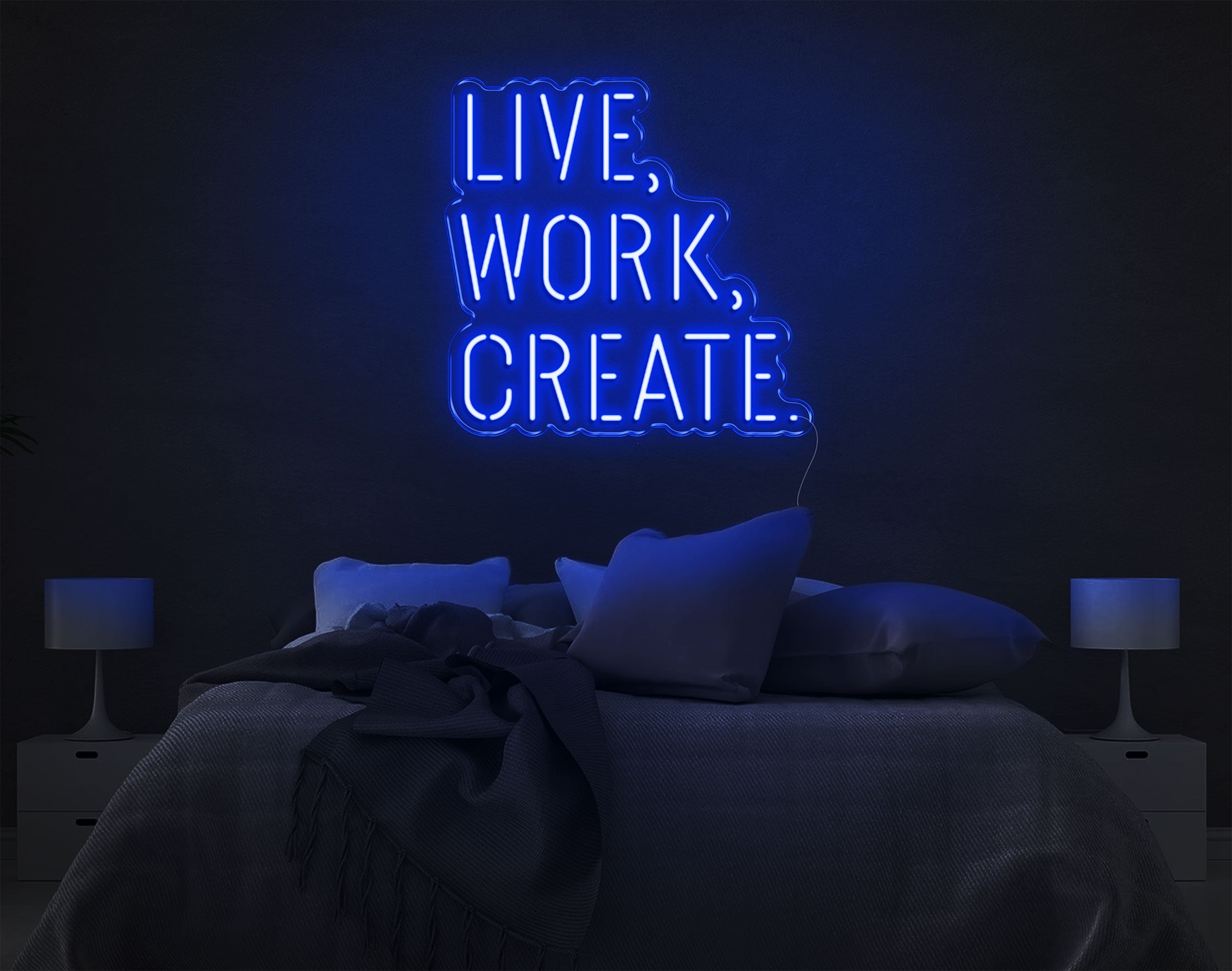 Live Work Create LED Neon Sign