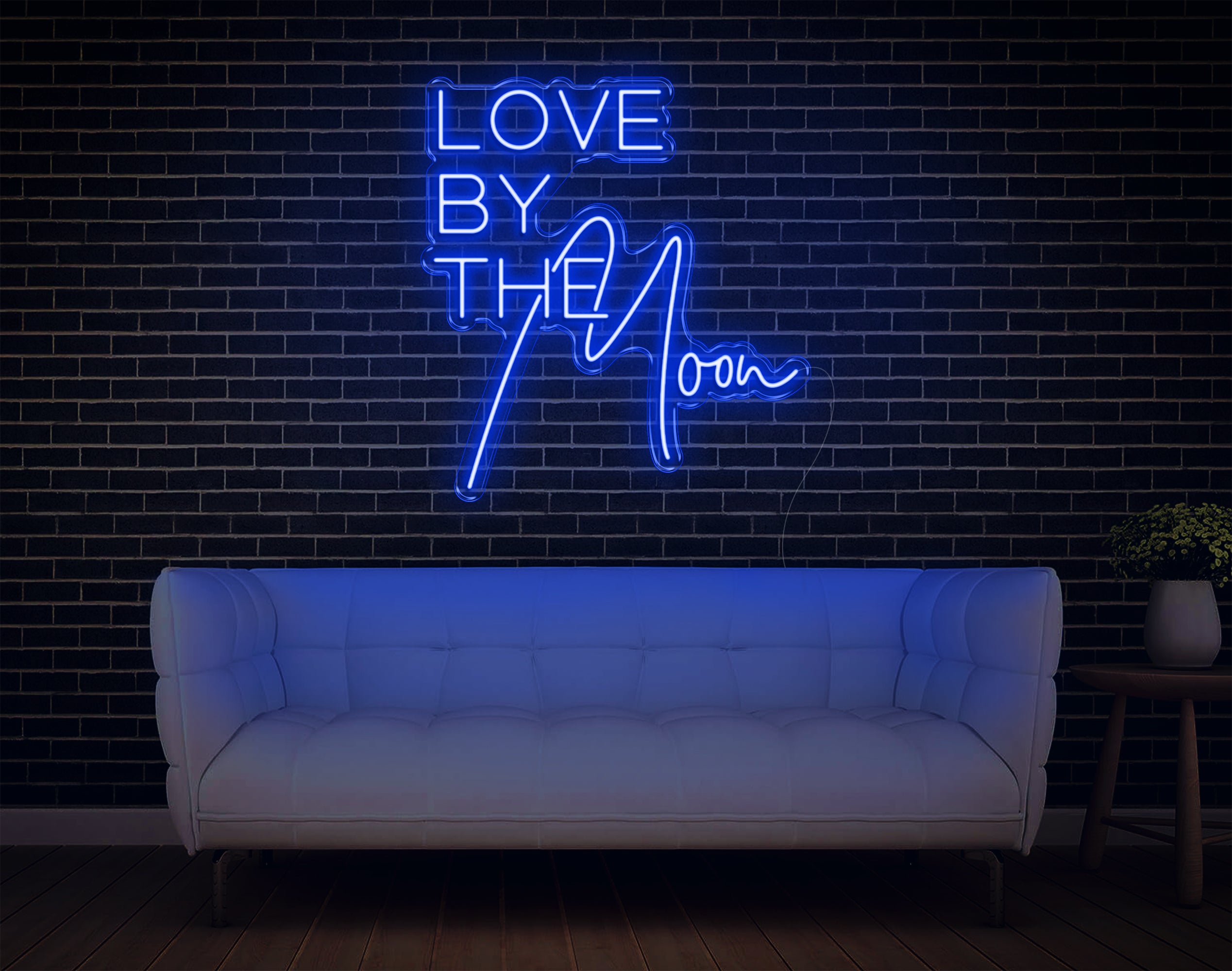 Love By The Moon LED Neon Sign