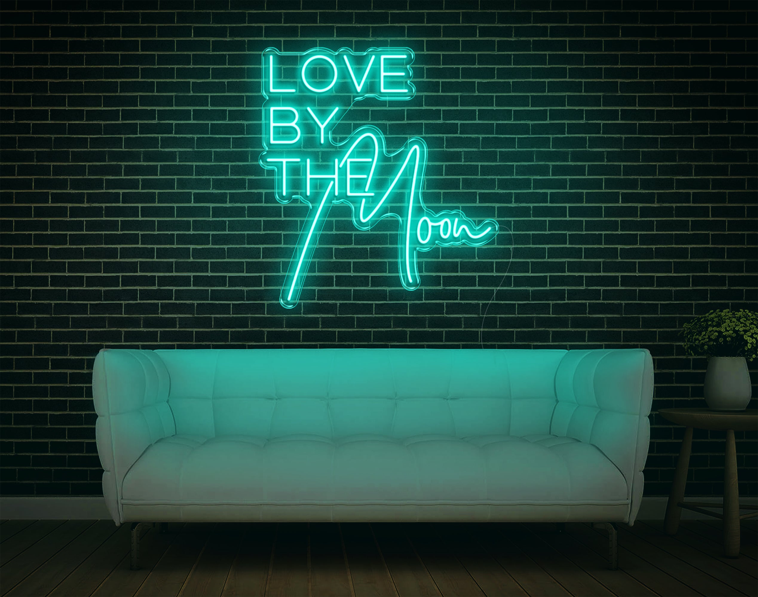 Love By The Moon LED Neon Sign