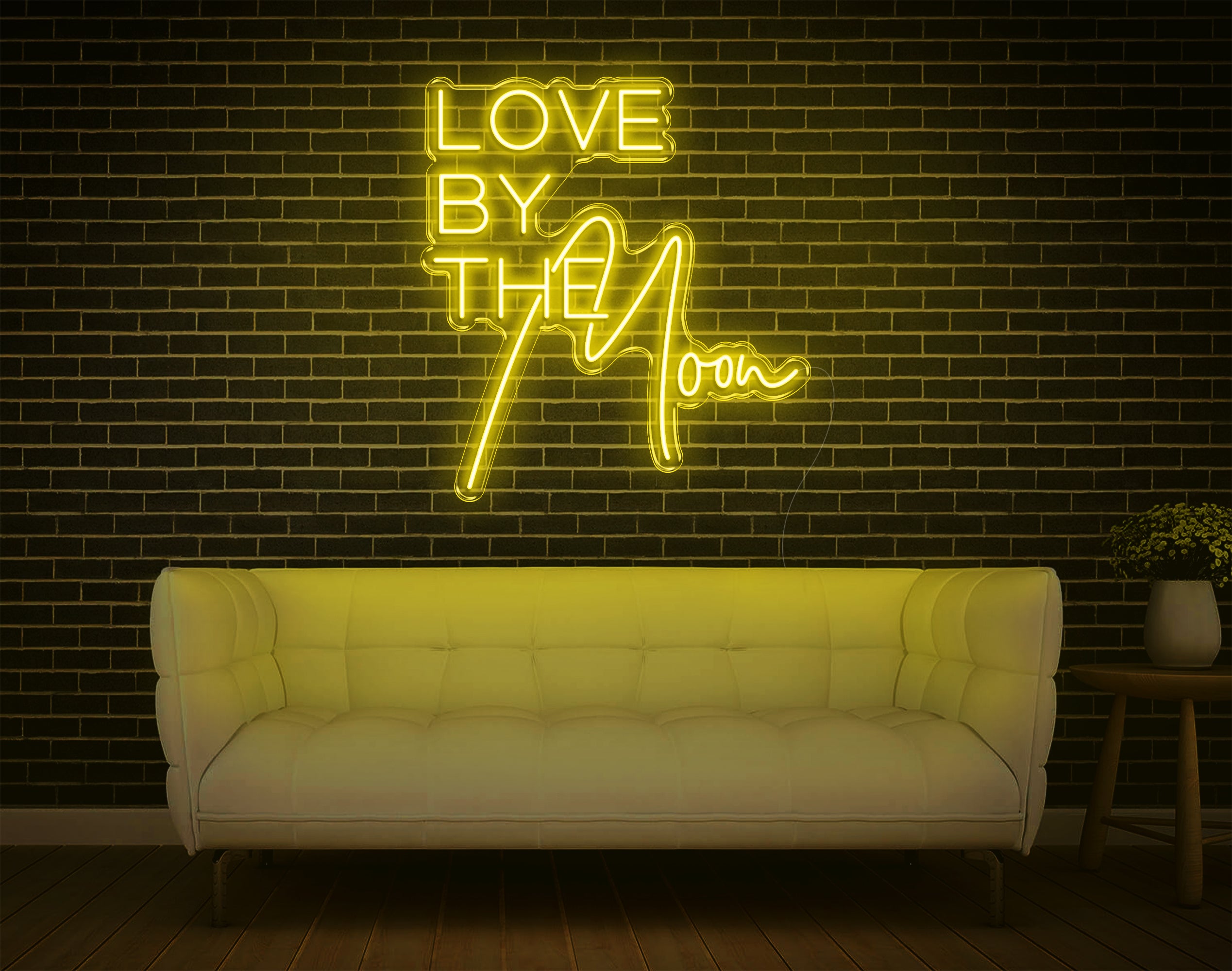 Love By The Moon LED Neon Sign