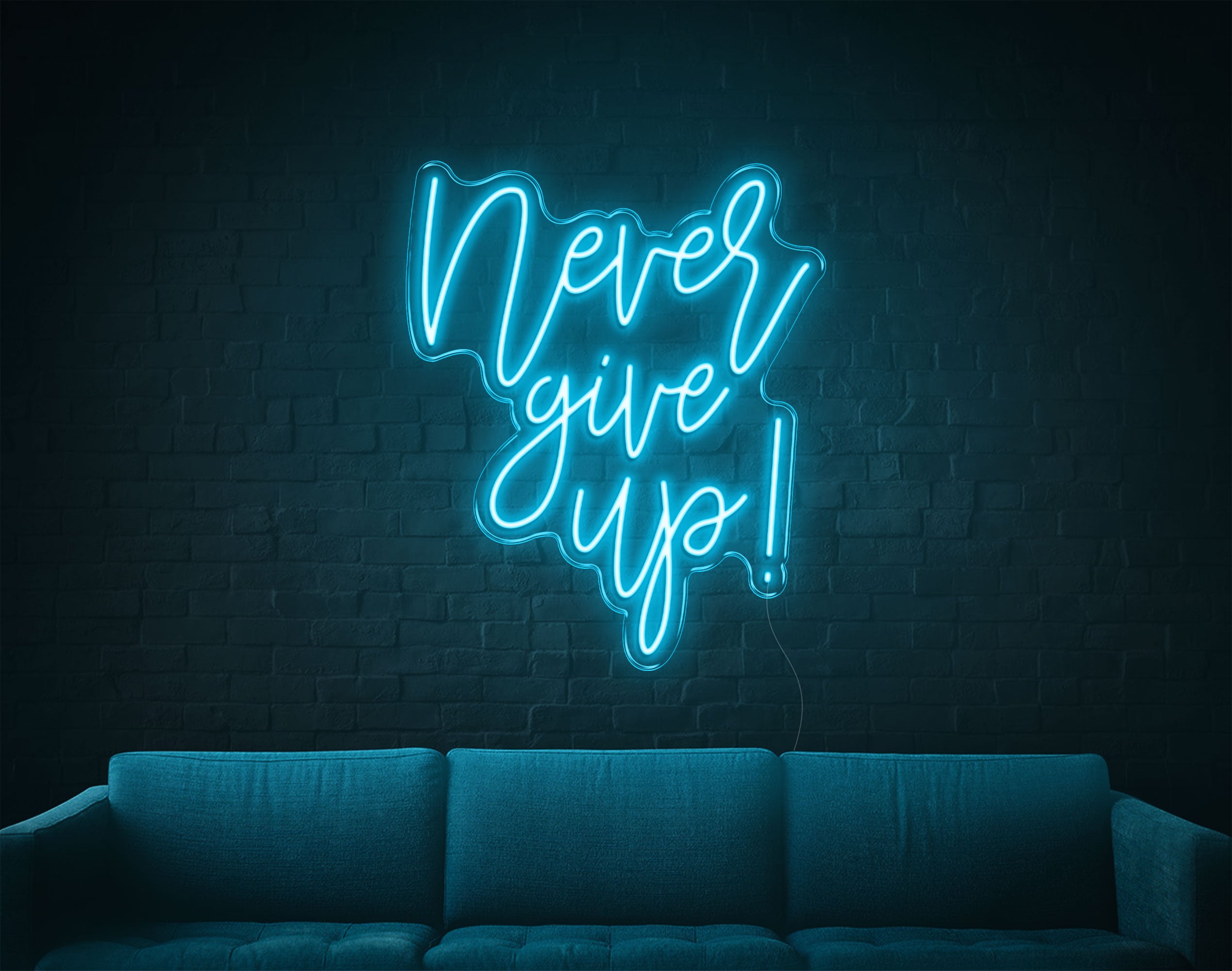 Never Give Up LED Neon Sign