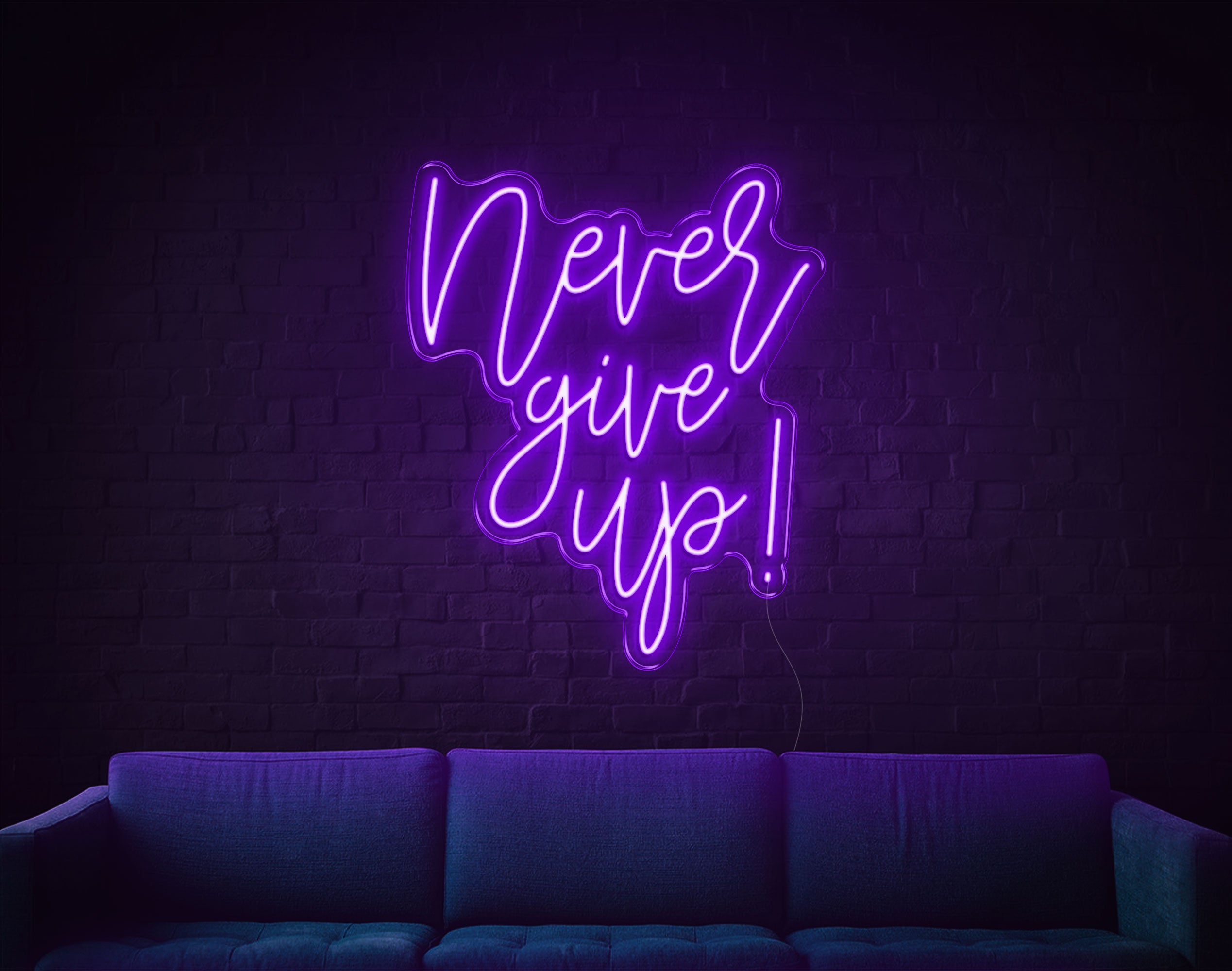 Never Give Up LED Neon Sign