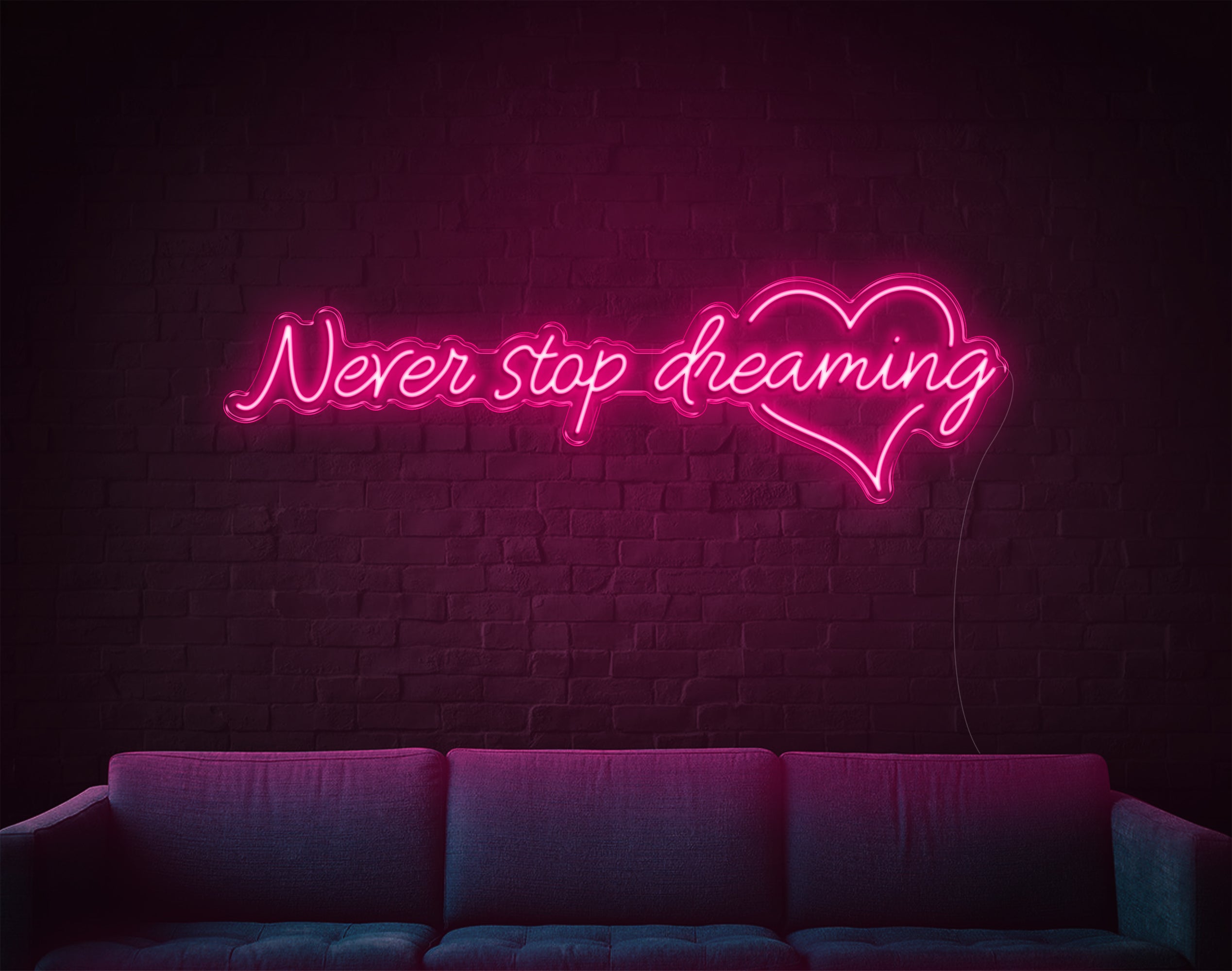 Never Stop Dreaming LED Neon Sign