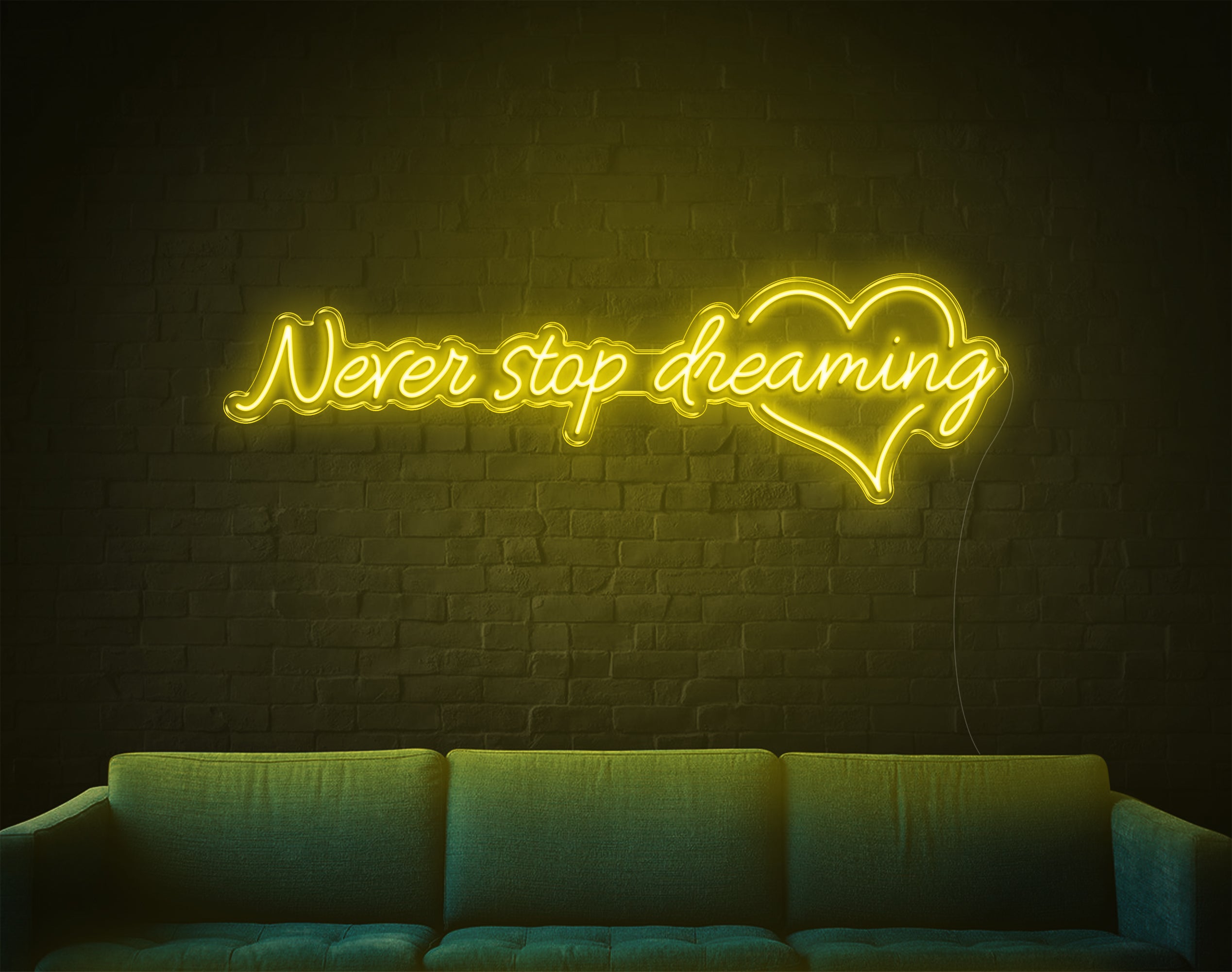 Never Stop Dreaming LED Neon Sign