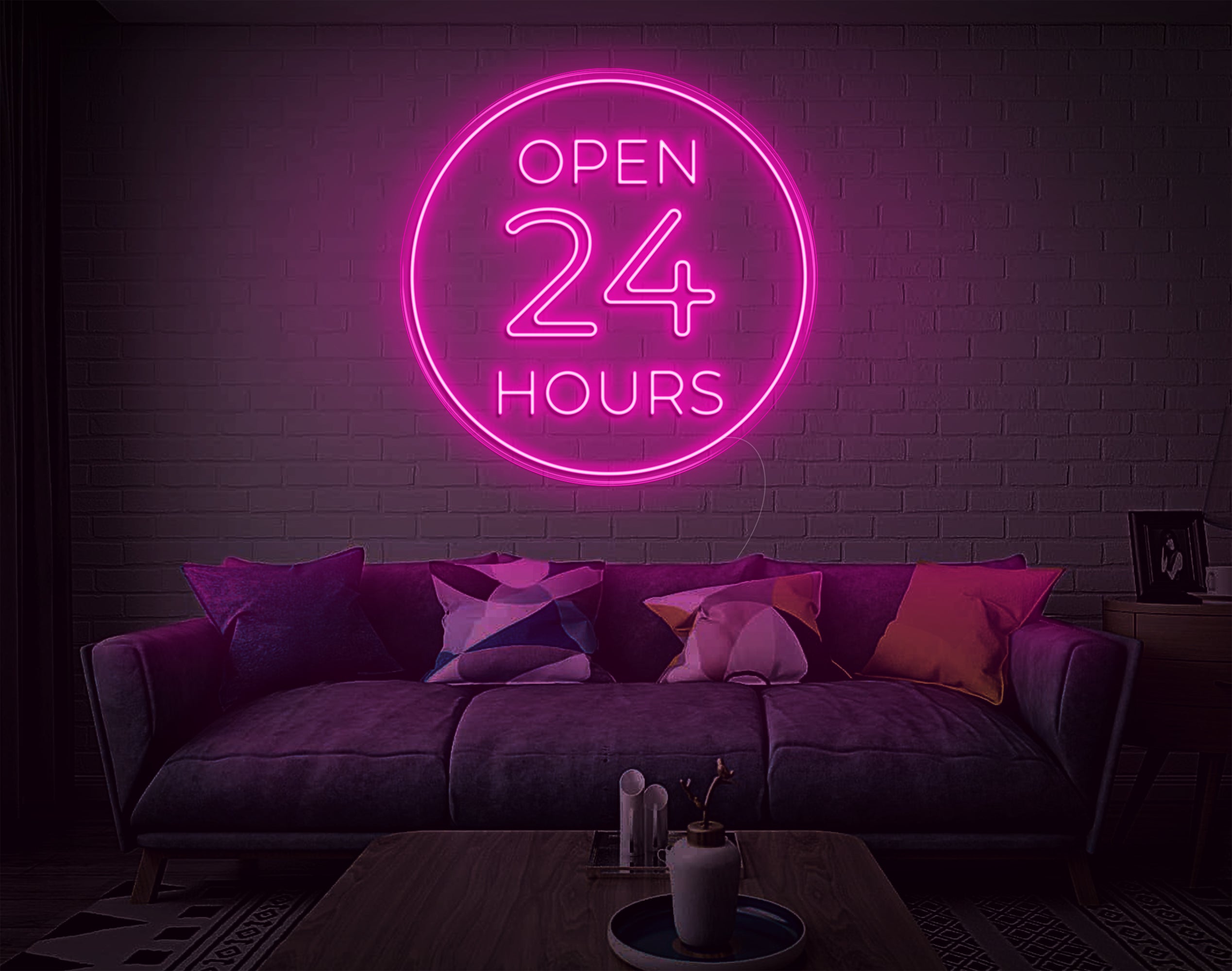 OPEN 24 HRS LED Neon Sign