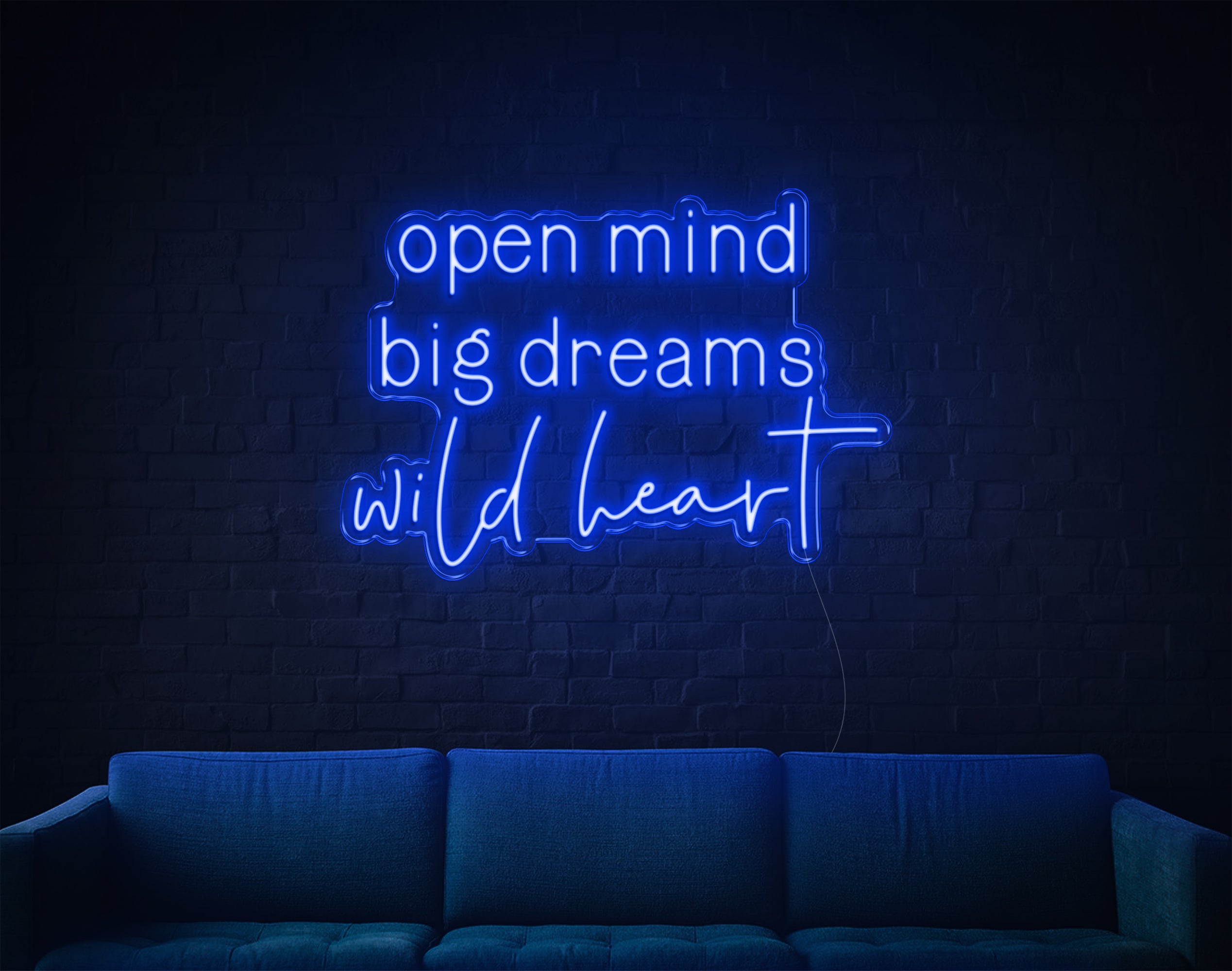 Open Mind Big Dreams Wild Heart LED Neon Sign