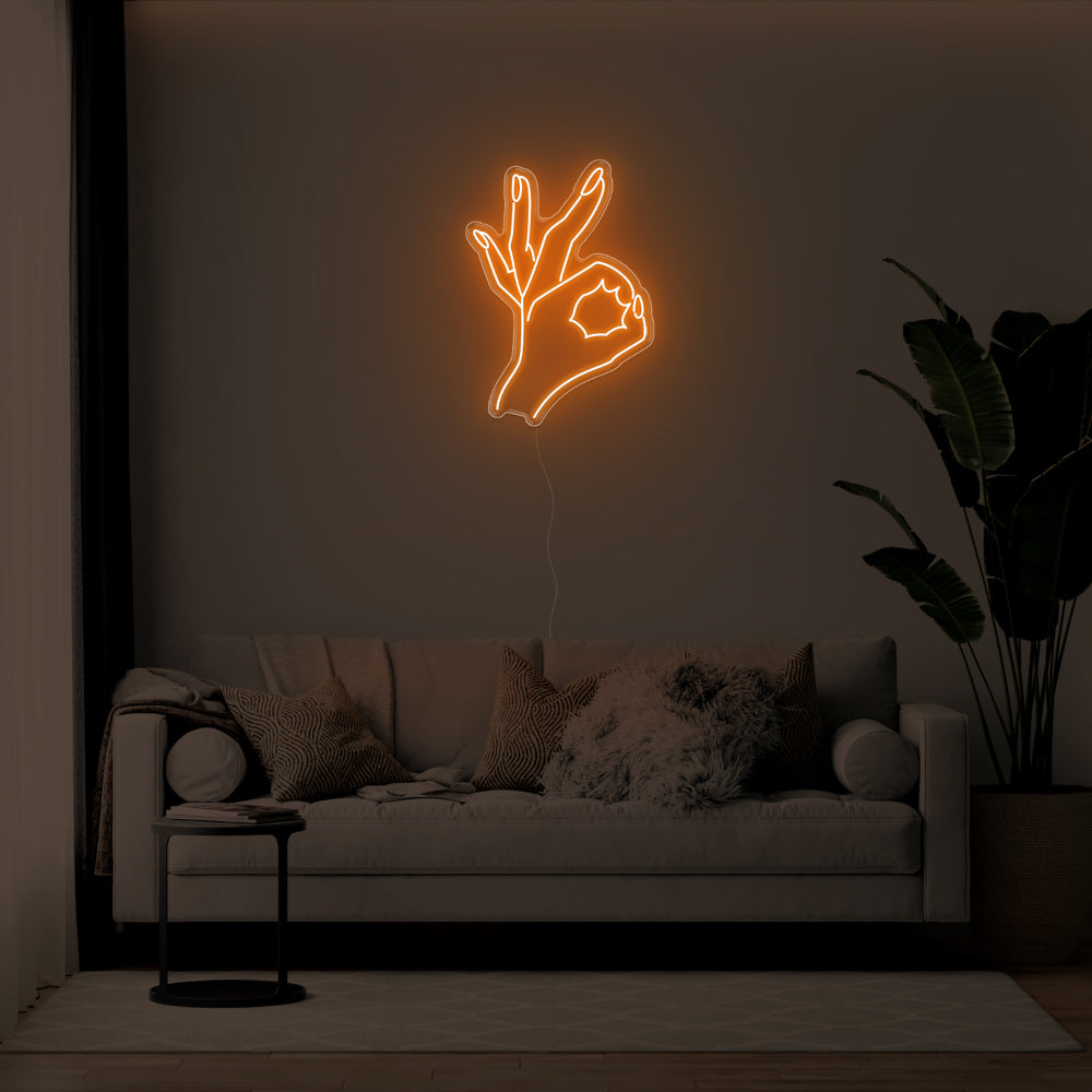 Okay Hand LED Neon Sign