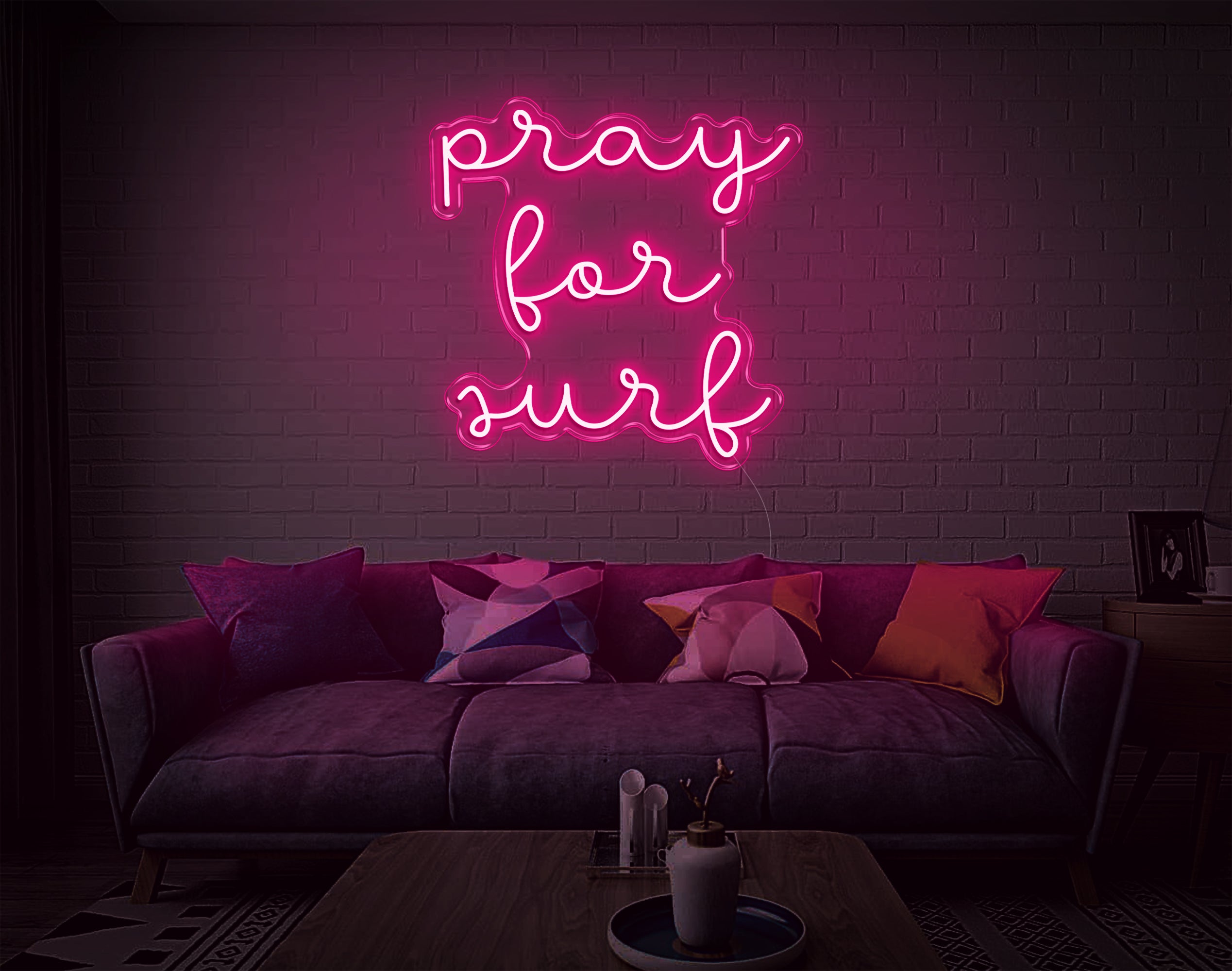 Pray For Surf LED Neon Sign