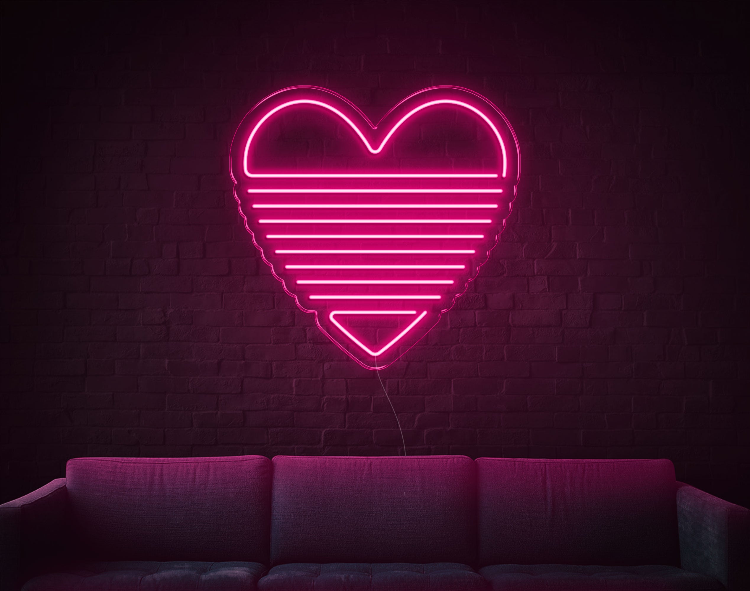 Rainbow Heart LED Neon Sign