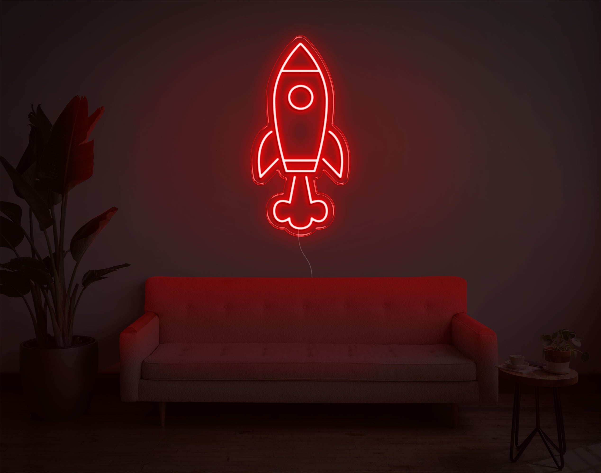 Rocketship LED Neon Sign