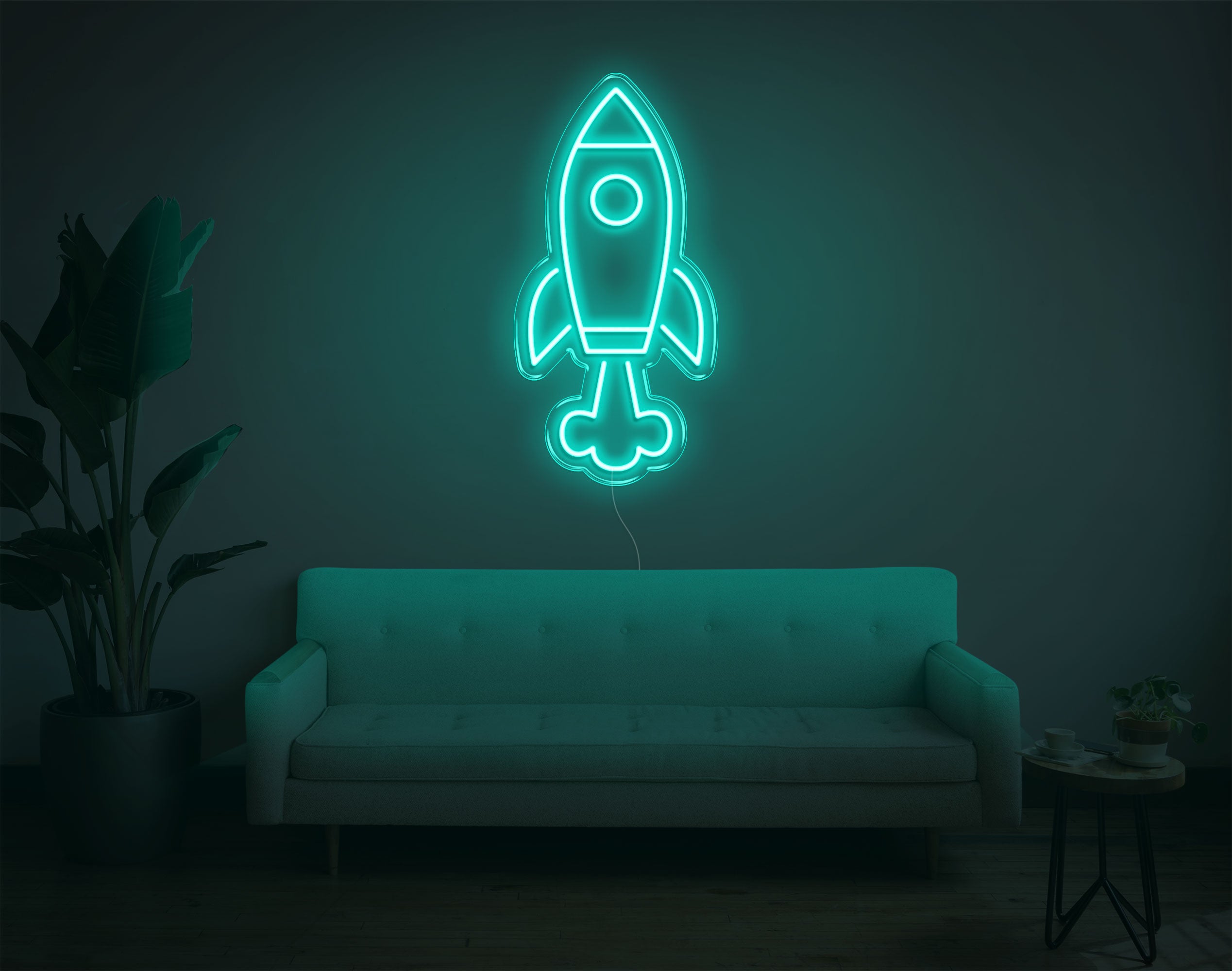 Rocketship LED Neon Sign