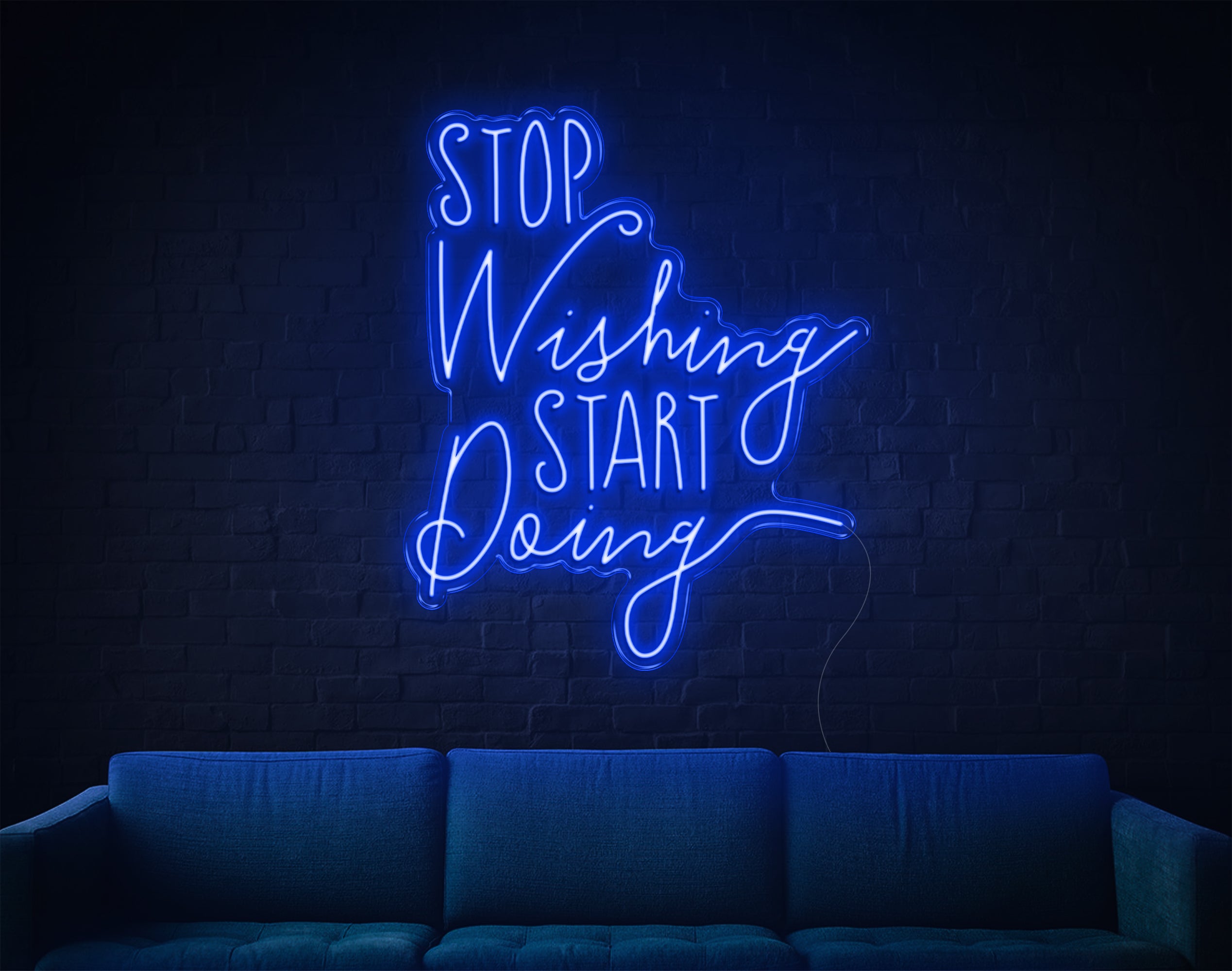 Stop Wishing Start Doing LED Neon Sign