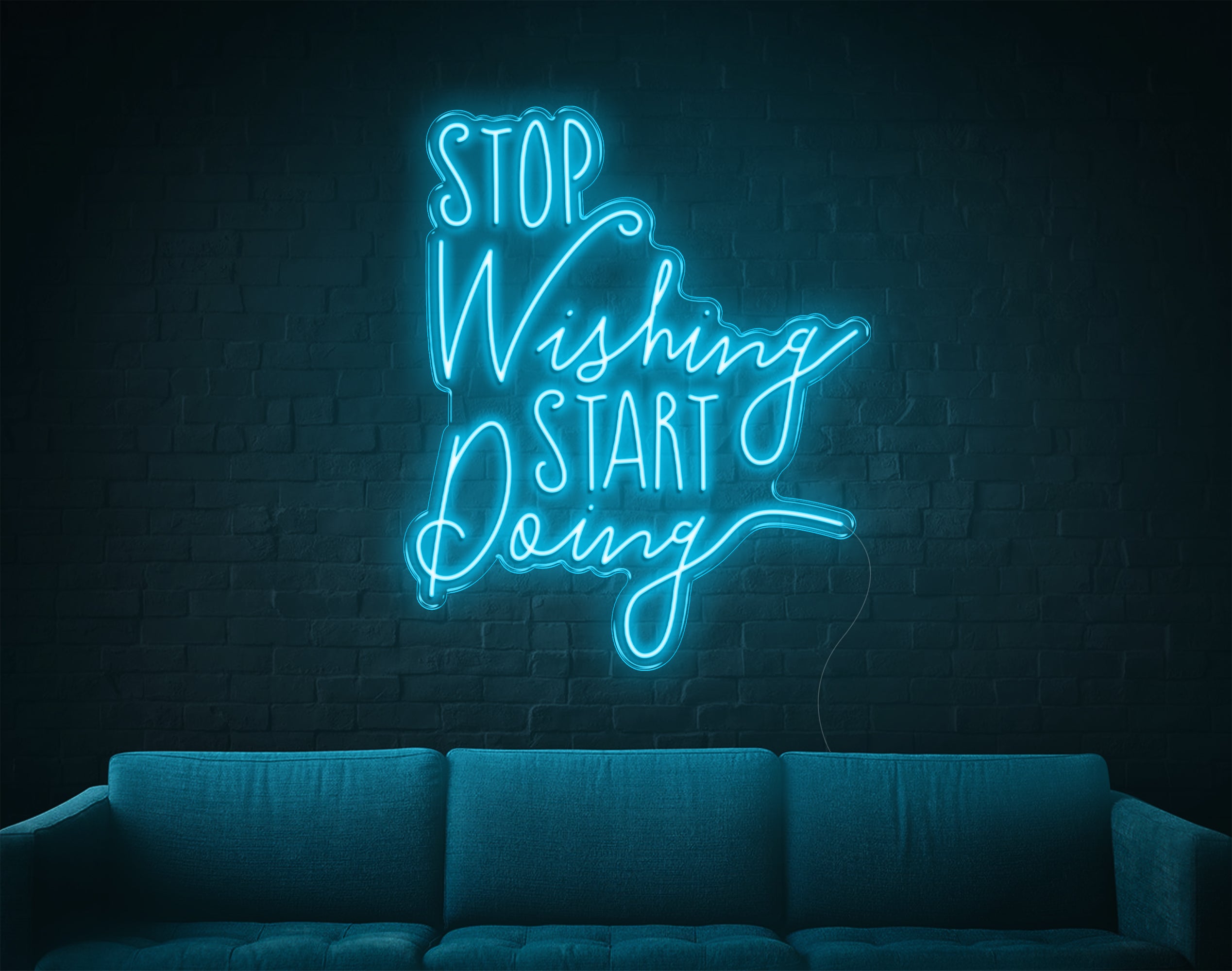 Stop Wishing Start Doing LED Neon Sign