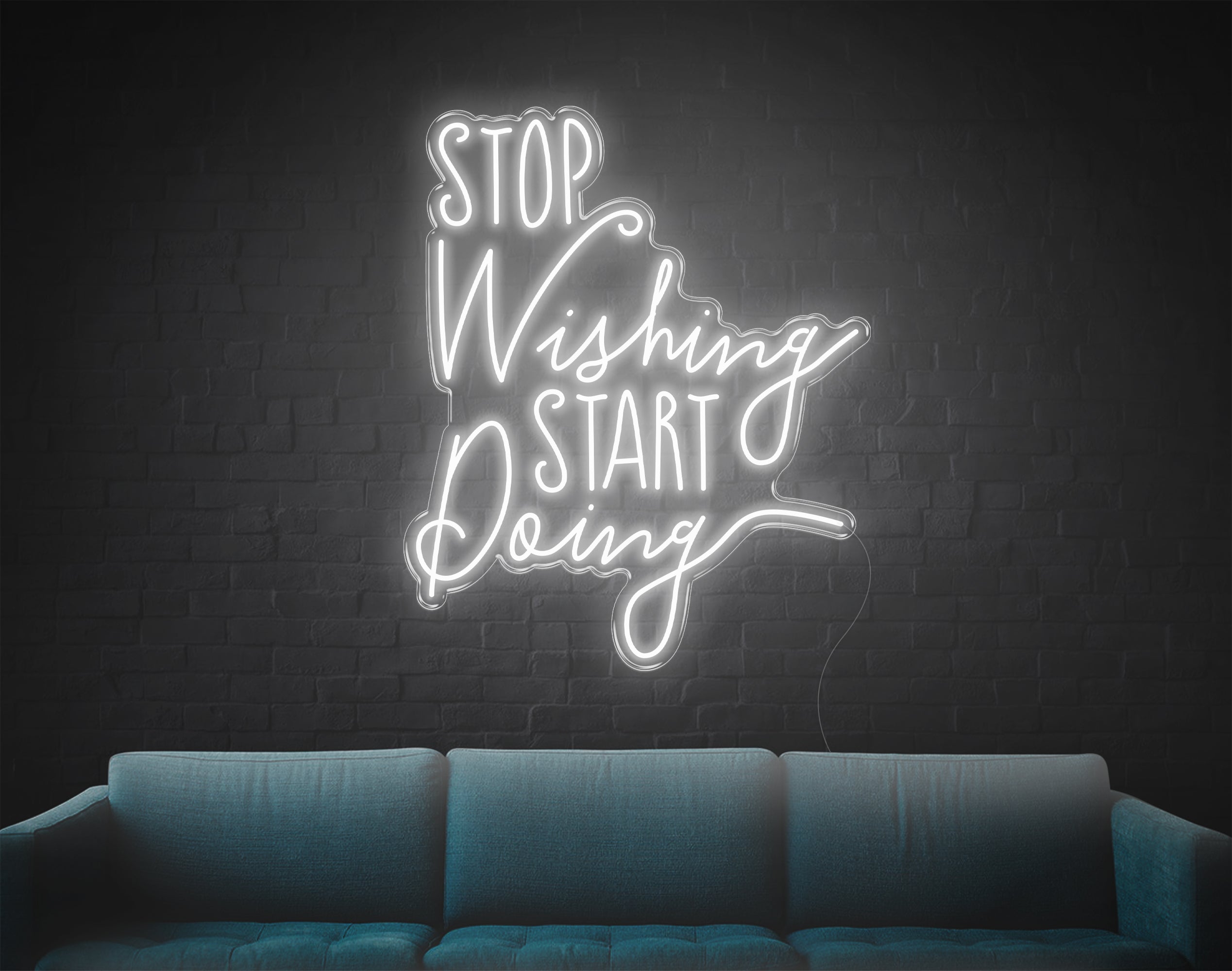 Stop Wishing Start Doing LED Neon Sign