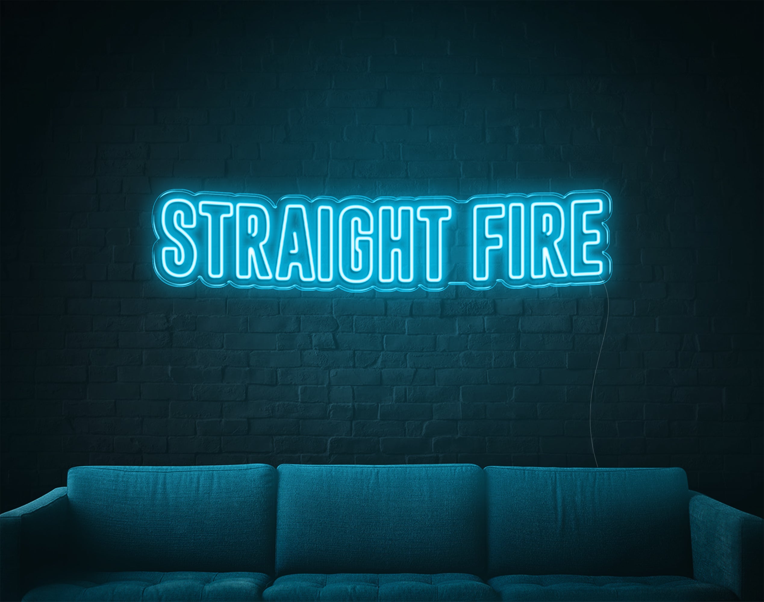 Straight Fire LED Neon Sign