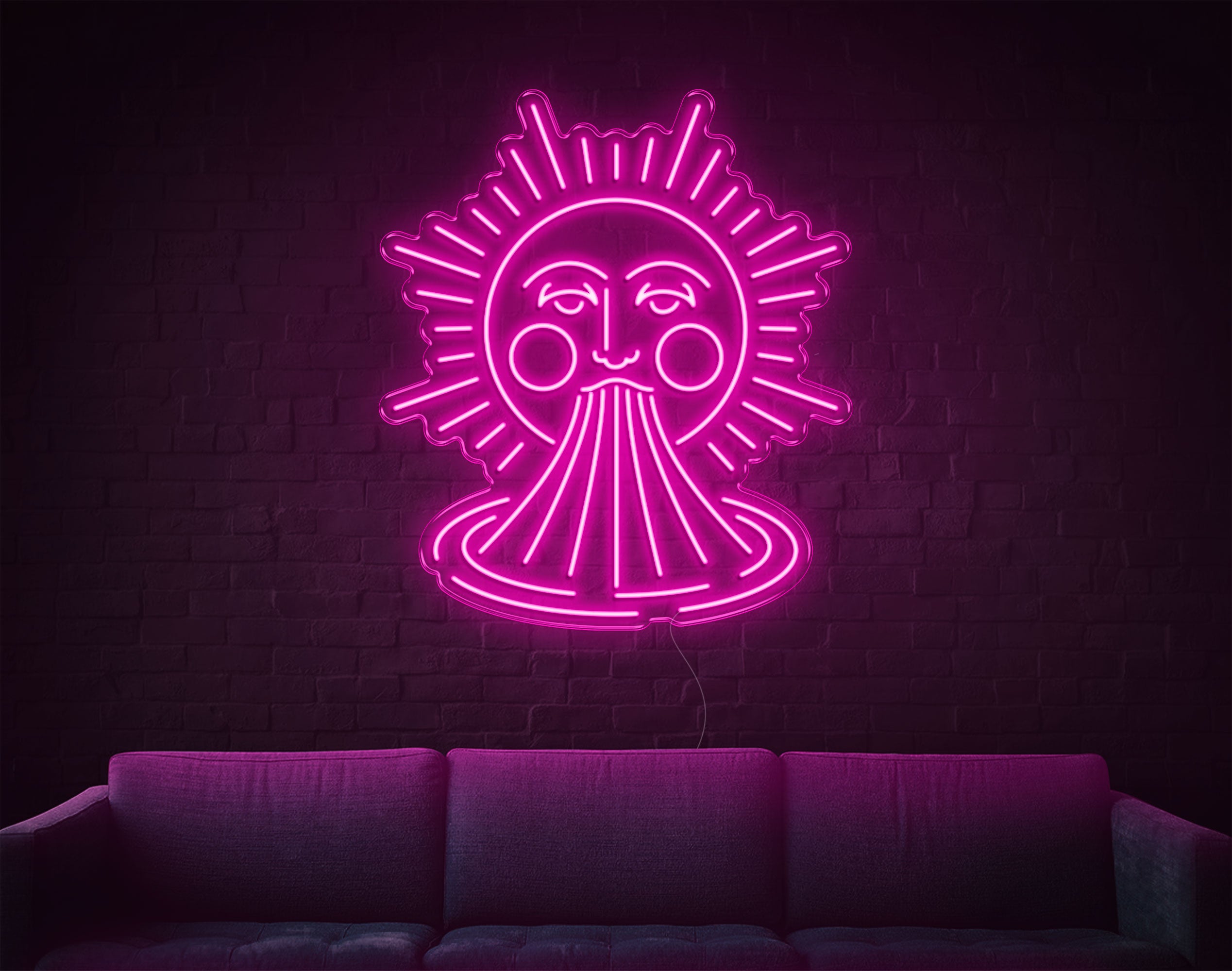 Sun And Rainbow LED Neon Sign