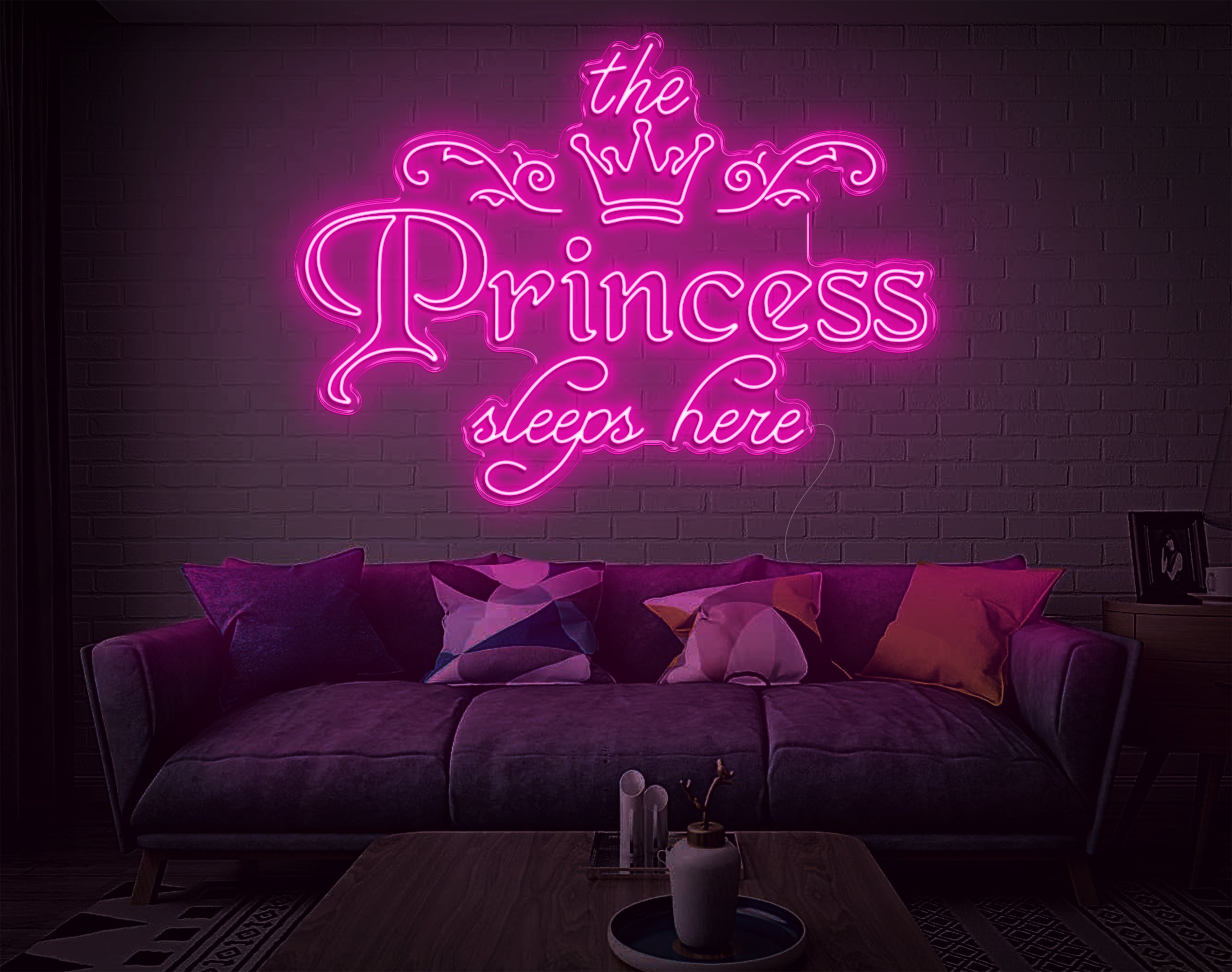 The Princess Sleeps Here LED Neon Sign