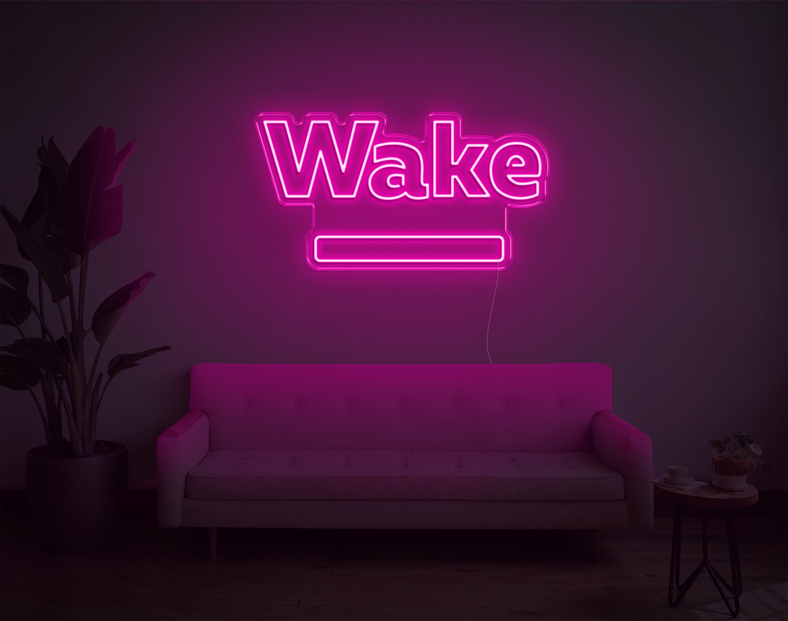 Wake LED Neon Sign