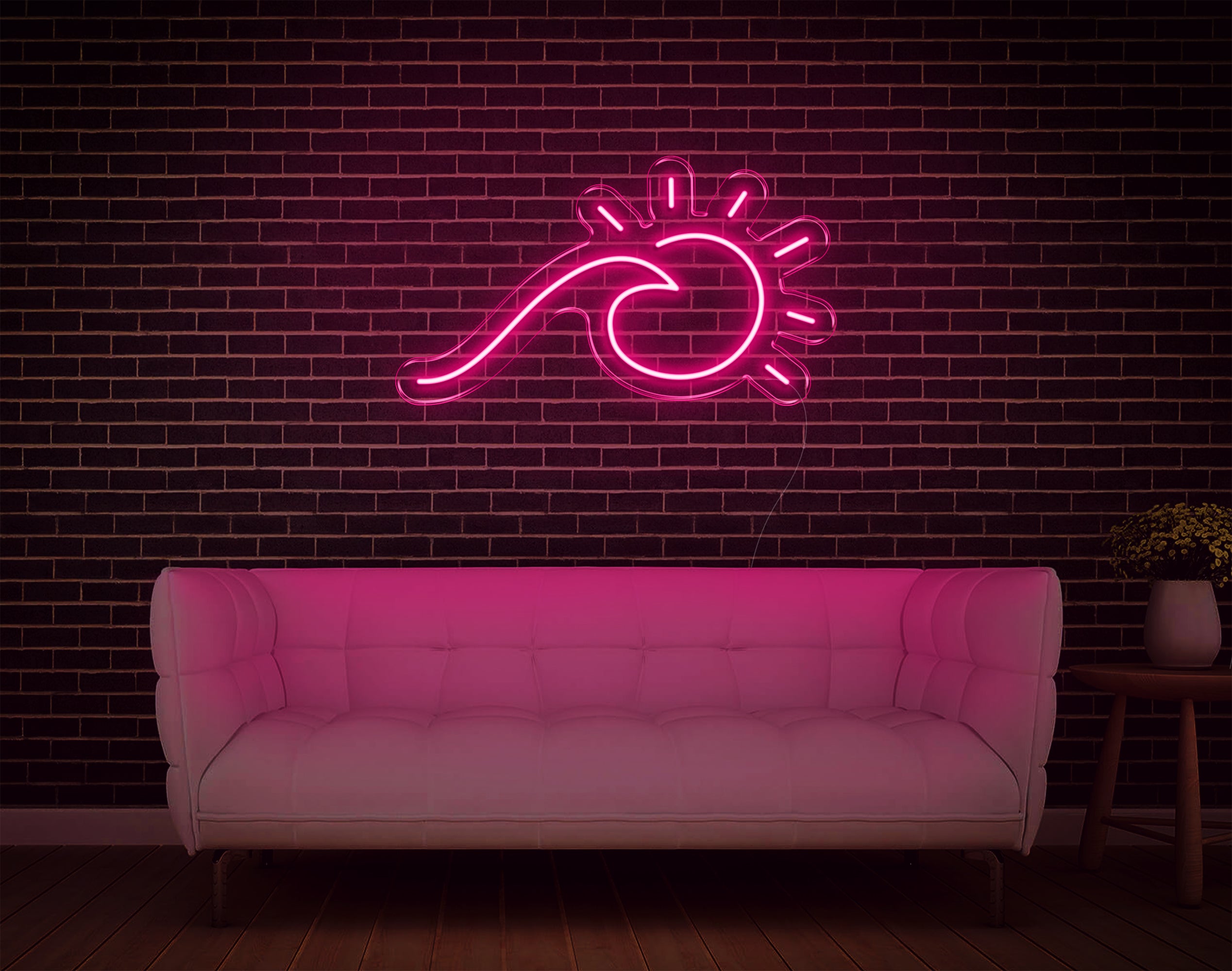 Wave and Sun LED Neon Sign