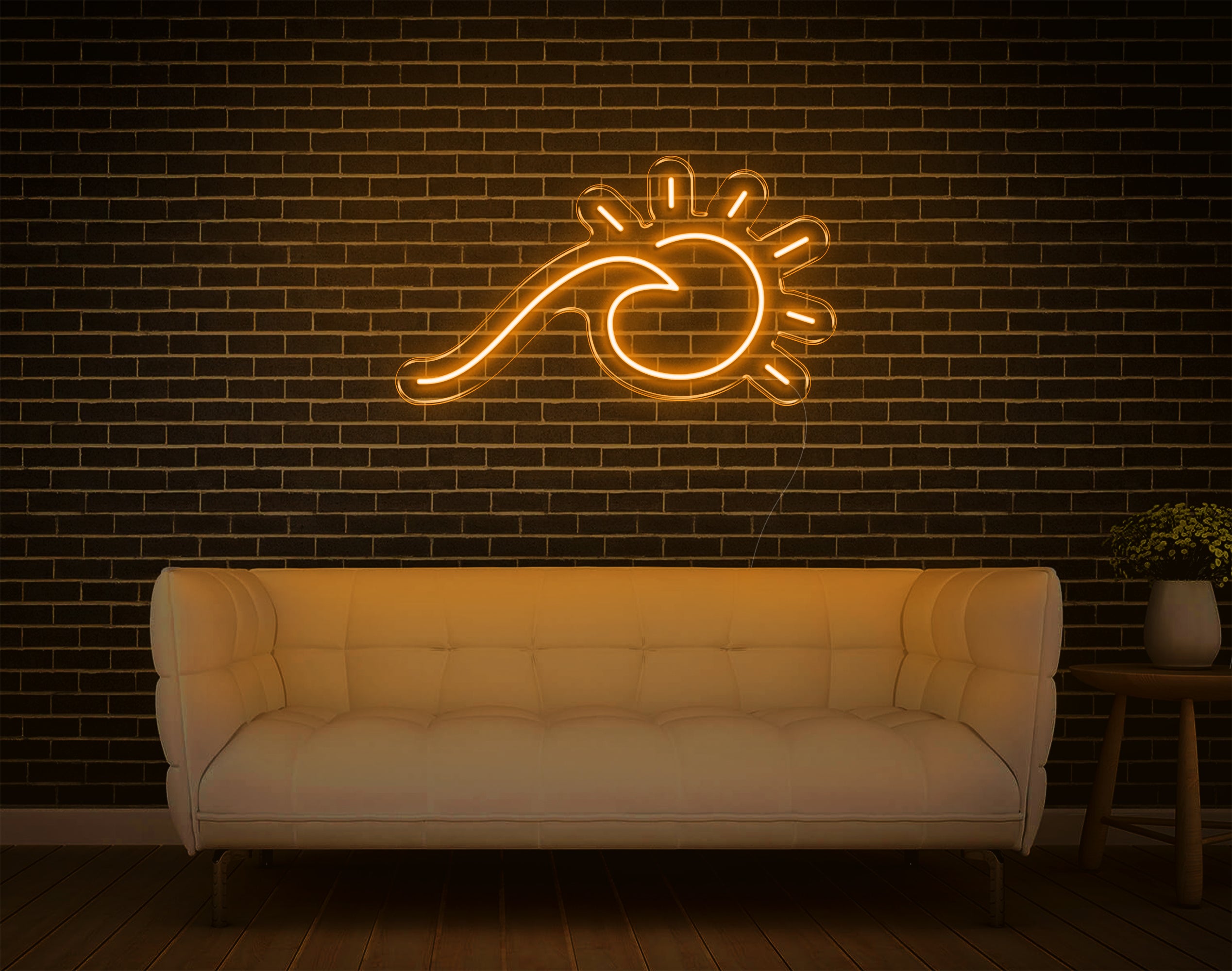 Wave and Sun LED Neon Sign