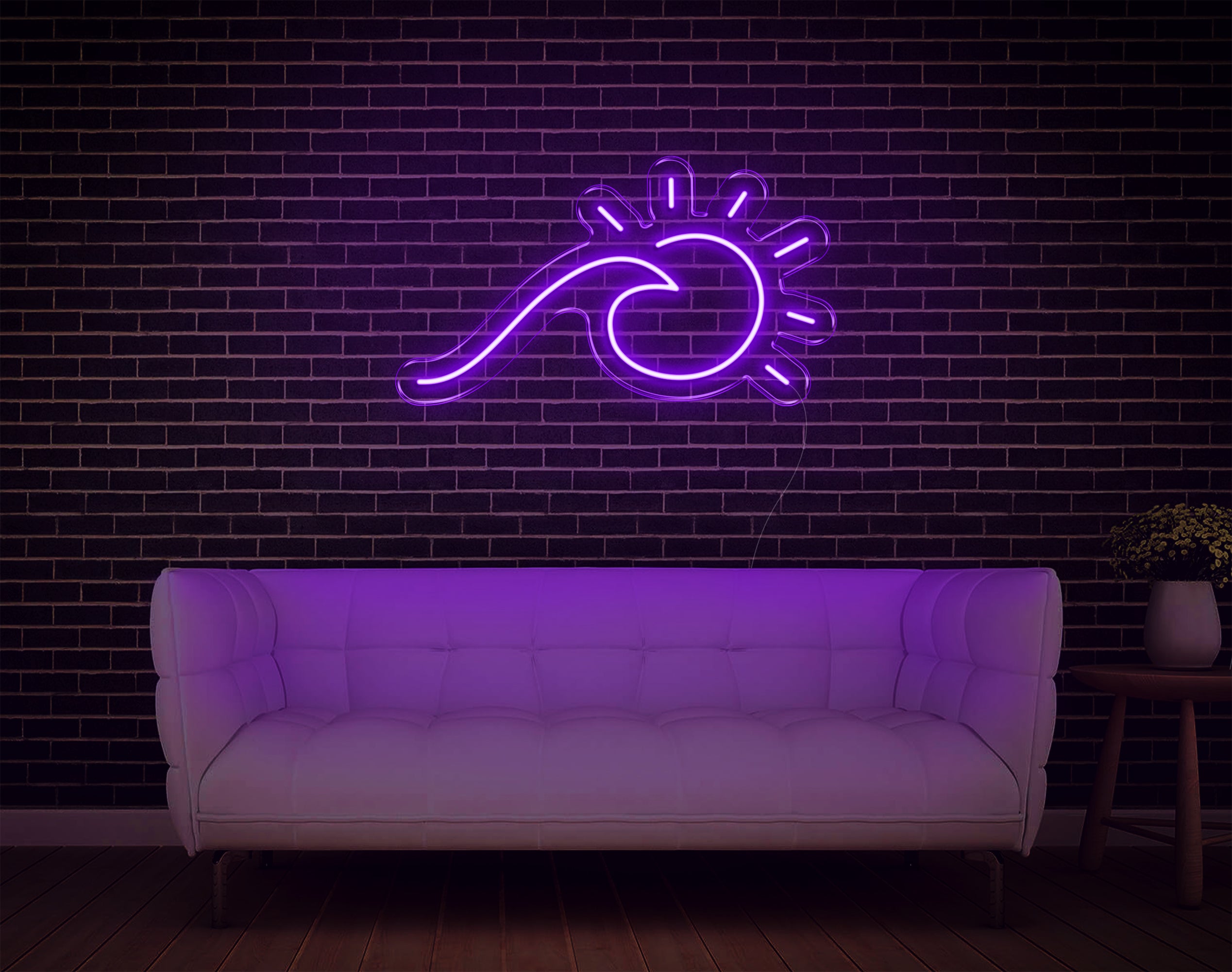 Wave and Sun LED Neon Sign