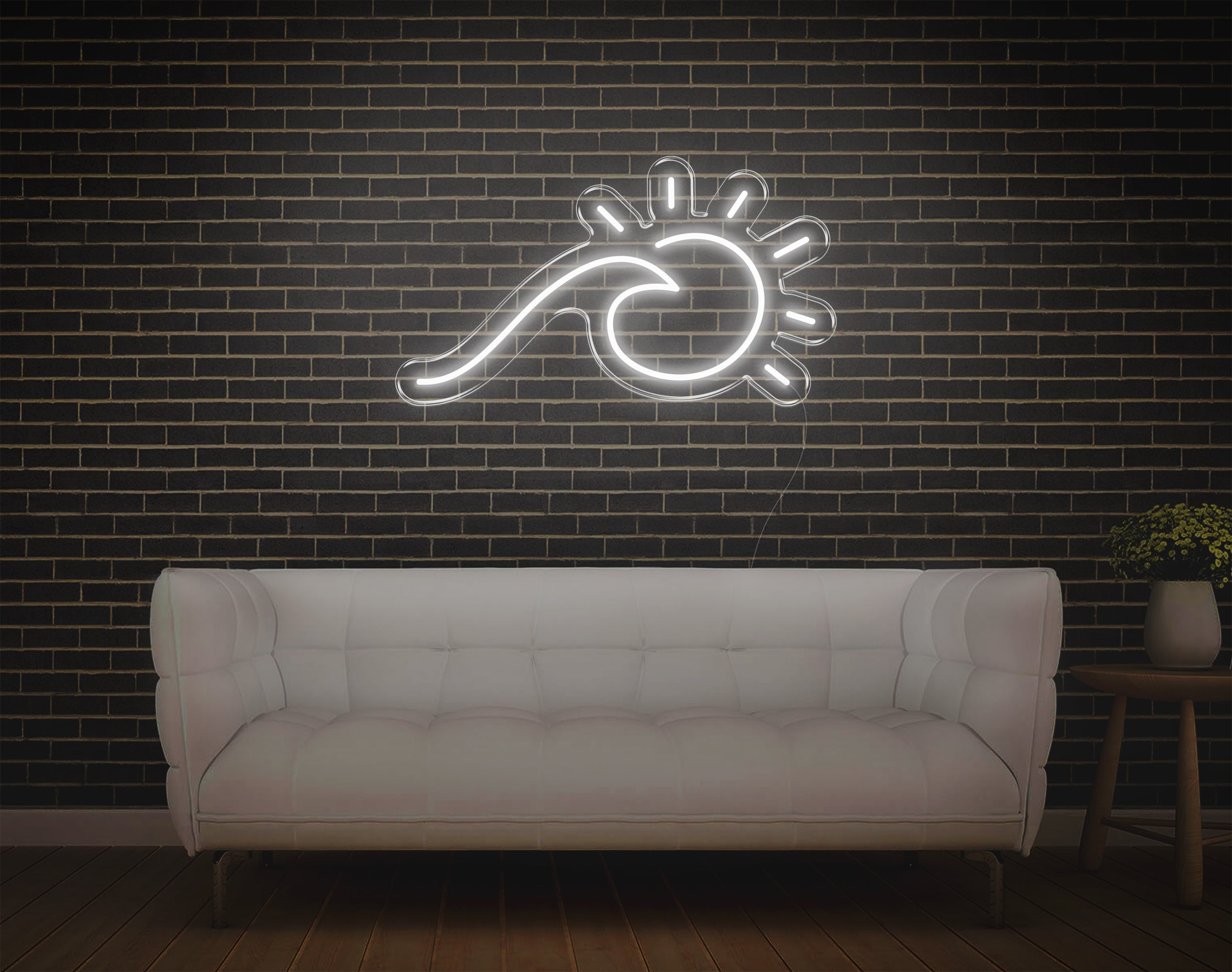 Wave and Sun LED Neon Sign